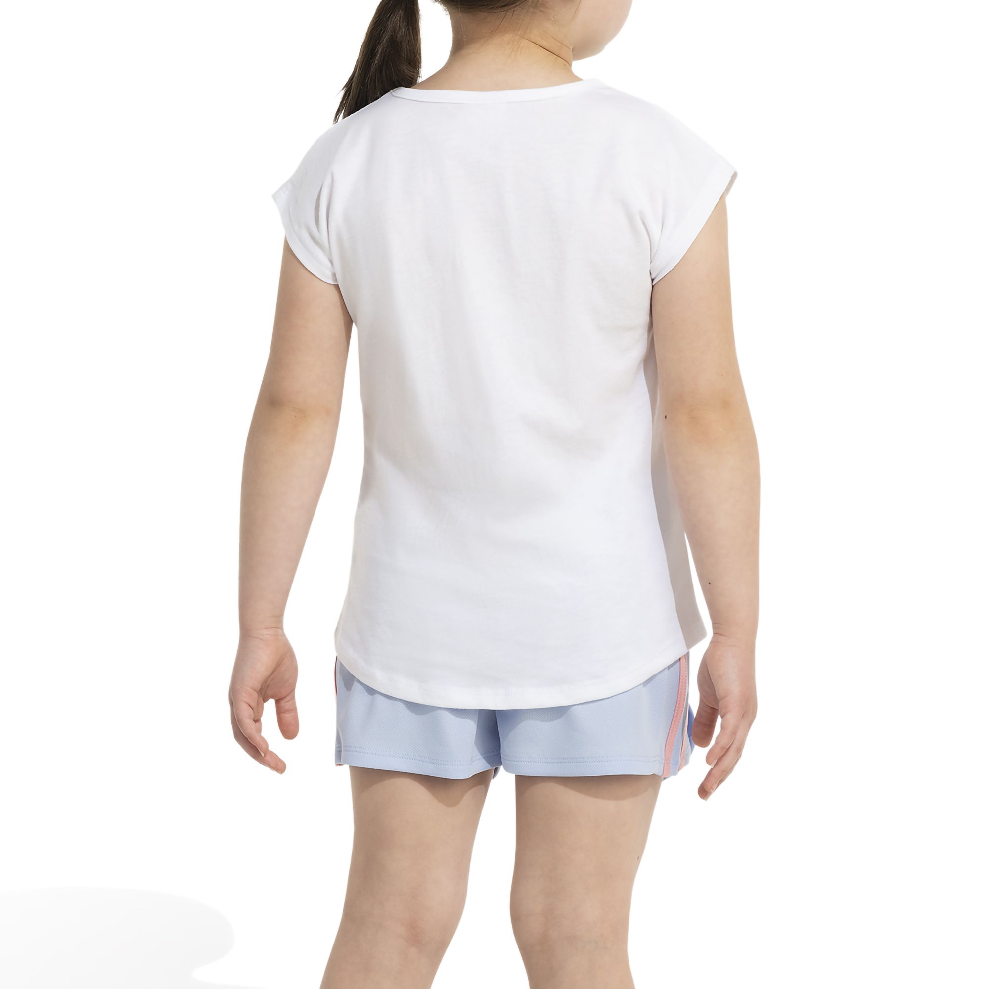 adidas Girls' 2-Piece Graphic Tee & Mesh Short Set product image