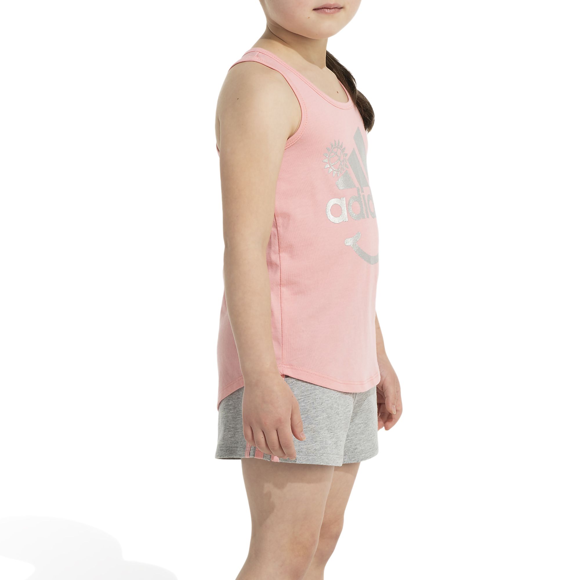 adidas Girls' Tank & French Terry Short Set