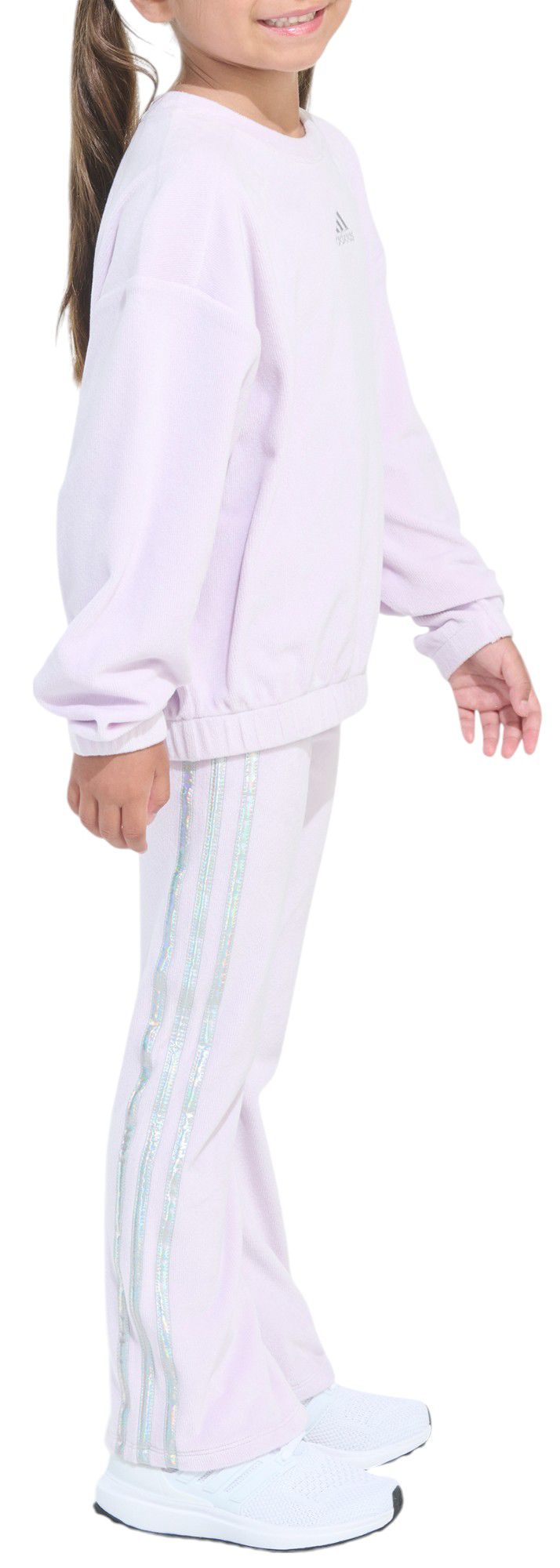 adidas Little Girls' Two-Piece Crewneck Velour Set product image