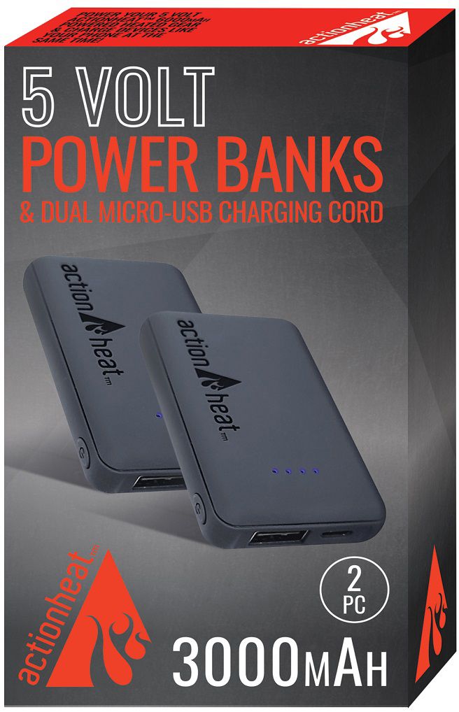 ActionHeat 5V 3000mAh Power Bank Kit