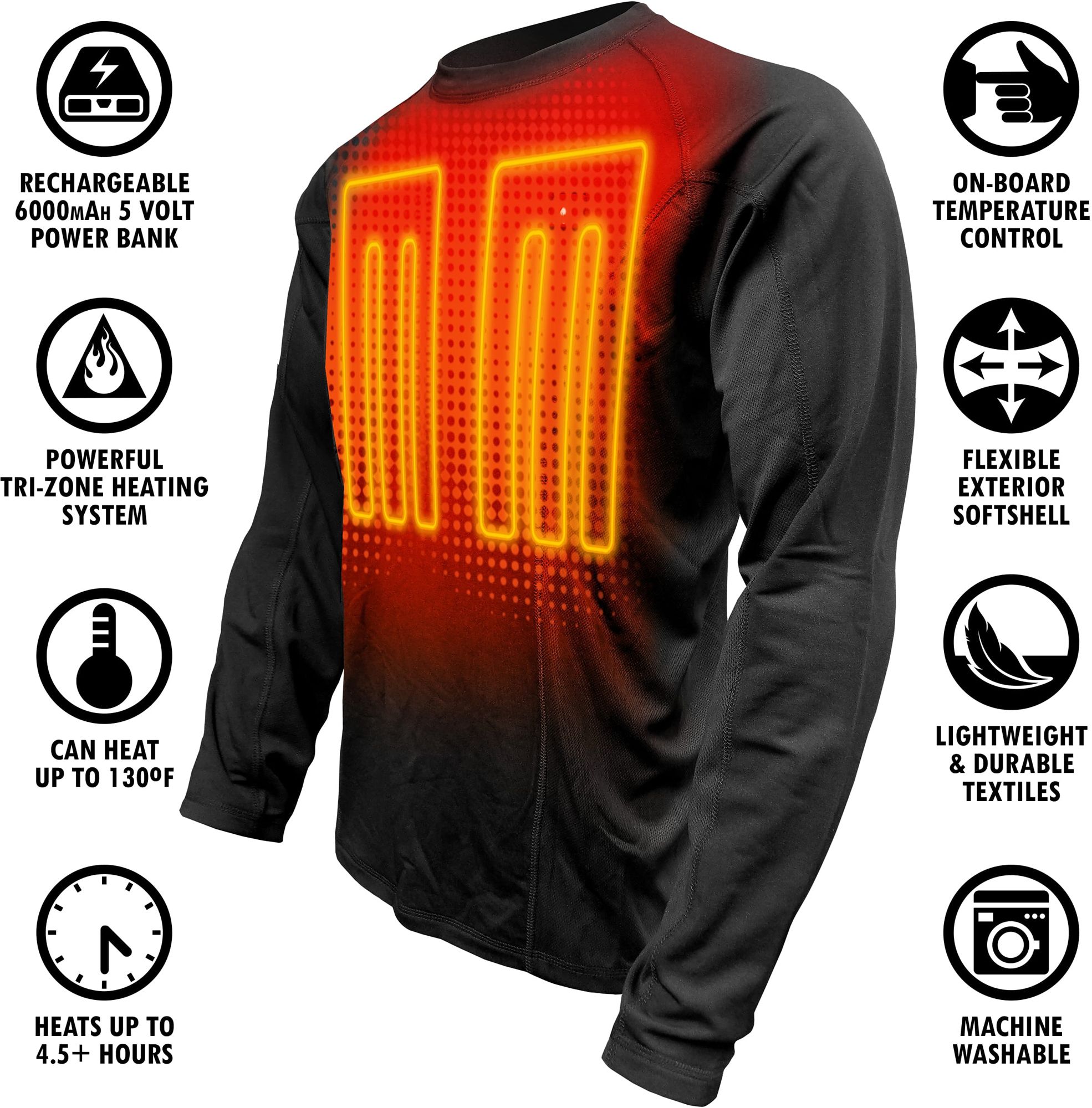ActionHeat Men's 5V Battery Heated Baselayer Shirt product image