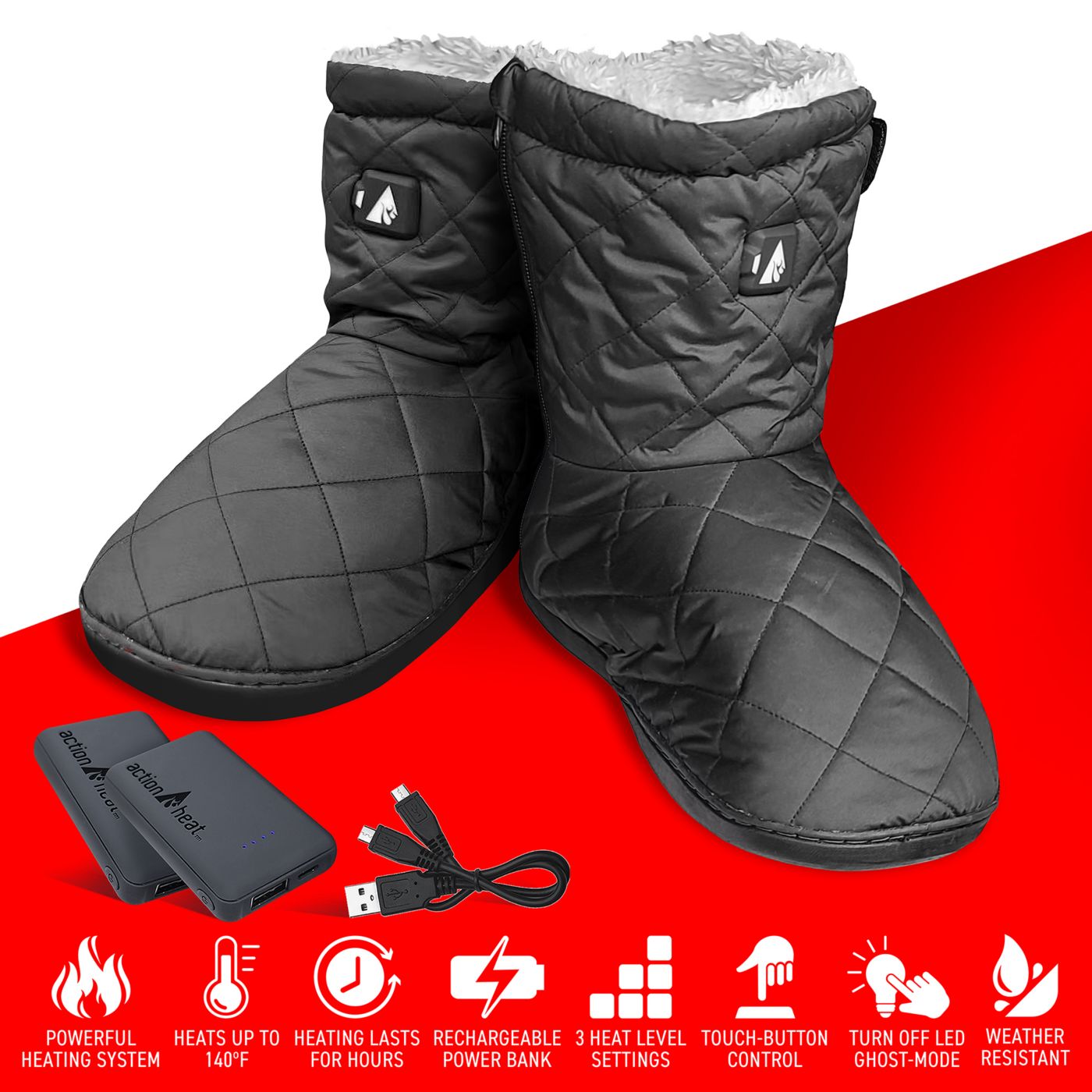 Battery heated boots sales