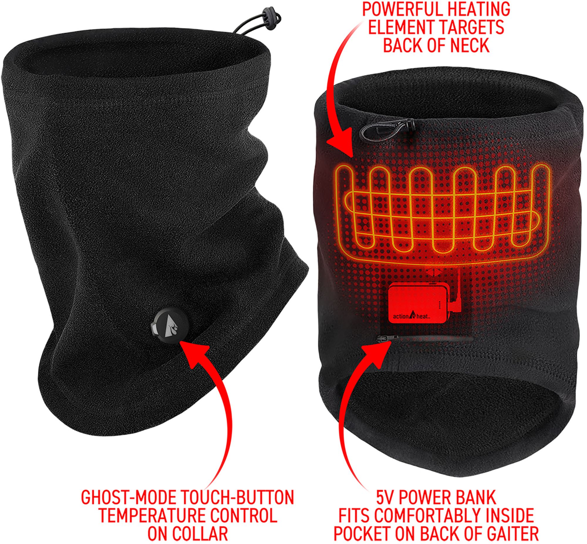 ActionHeat 5V Fleece Heated Gaiter