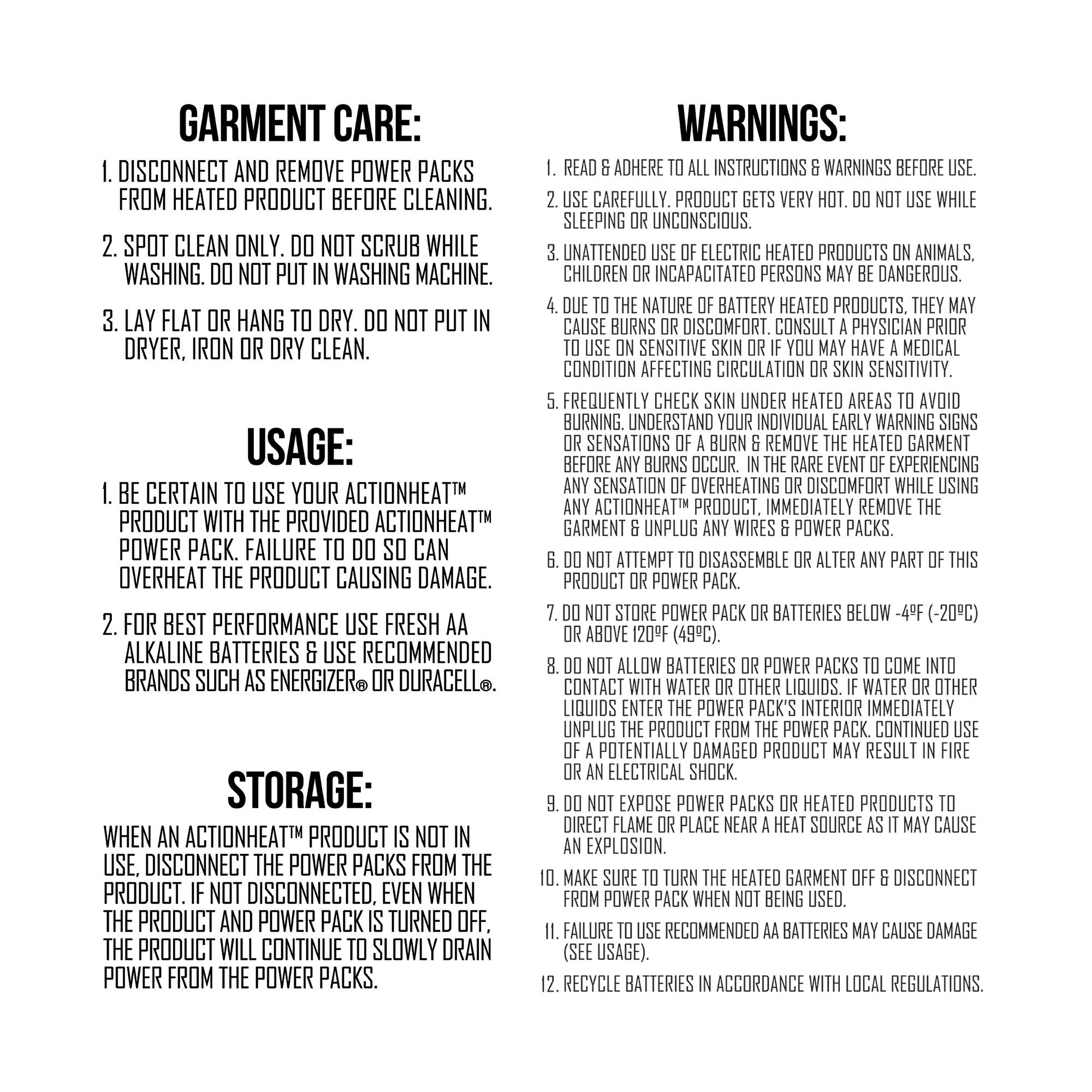 ActionHeat Men's AA Battery Heated Gloves product image