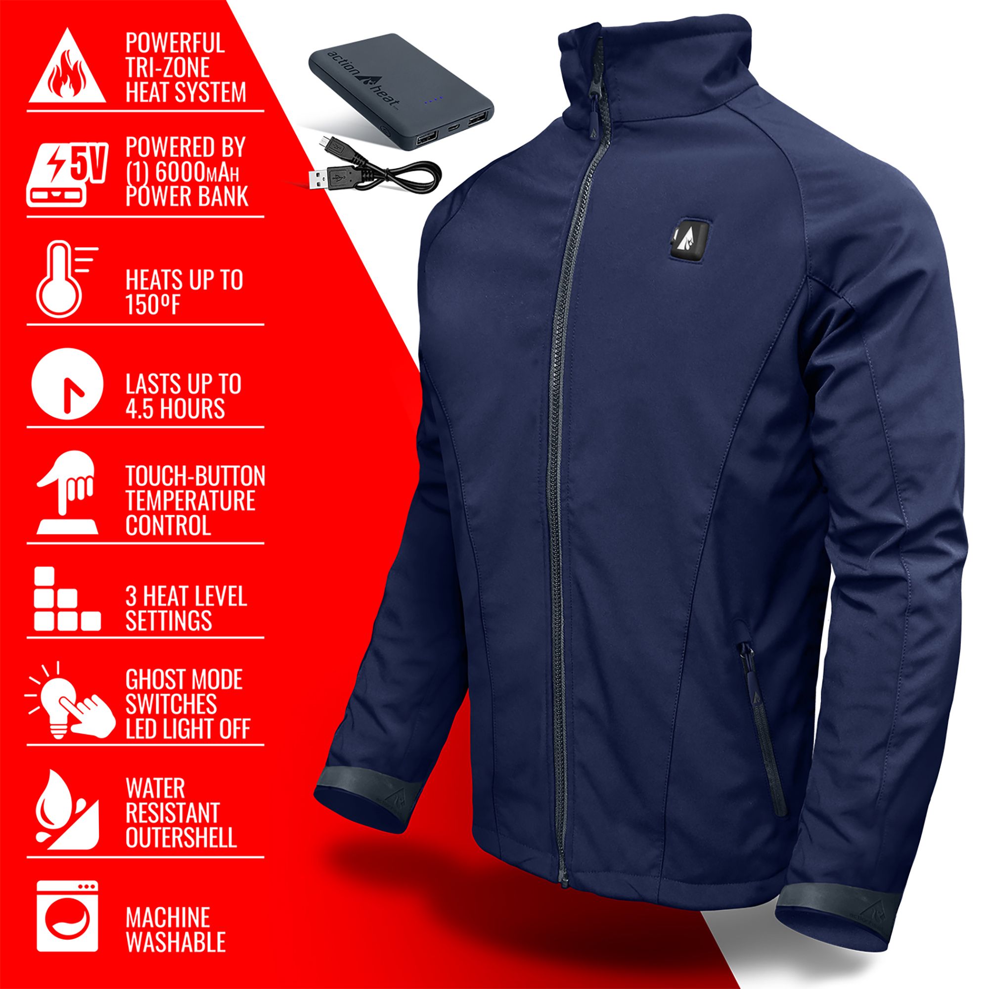 ActionHeat Men's 5V Battery Heated Softshell Jacket product image