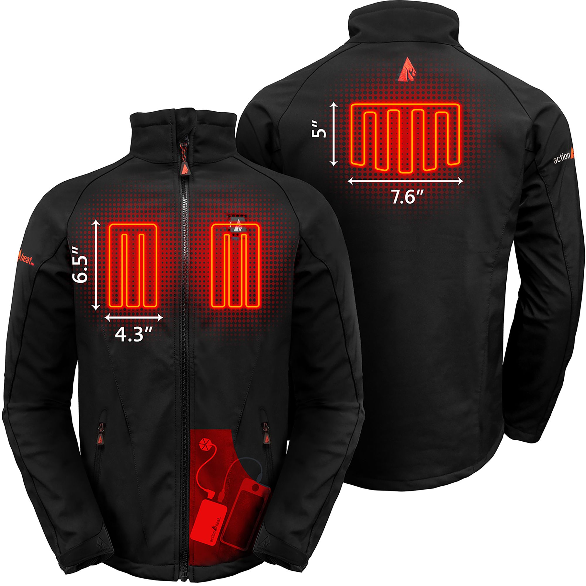 ActionHeat Men's 5V Battery Heated Softshell Jacket product image