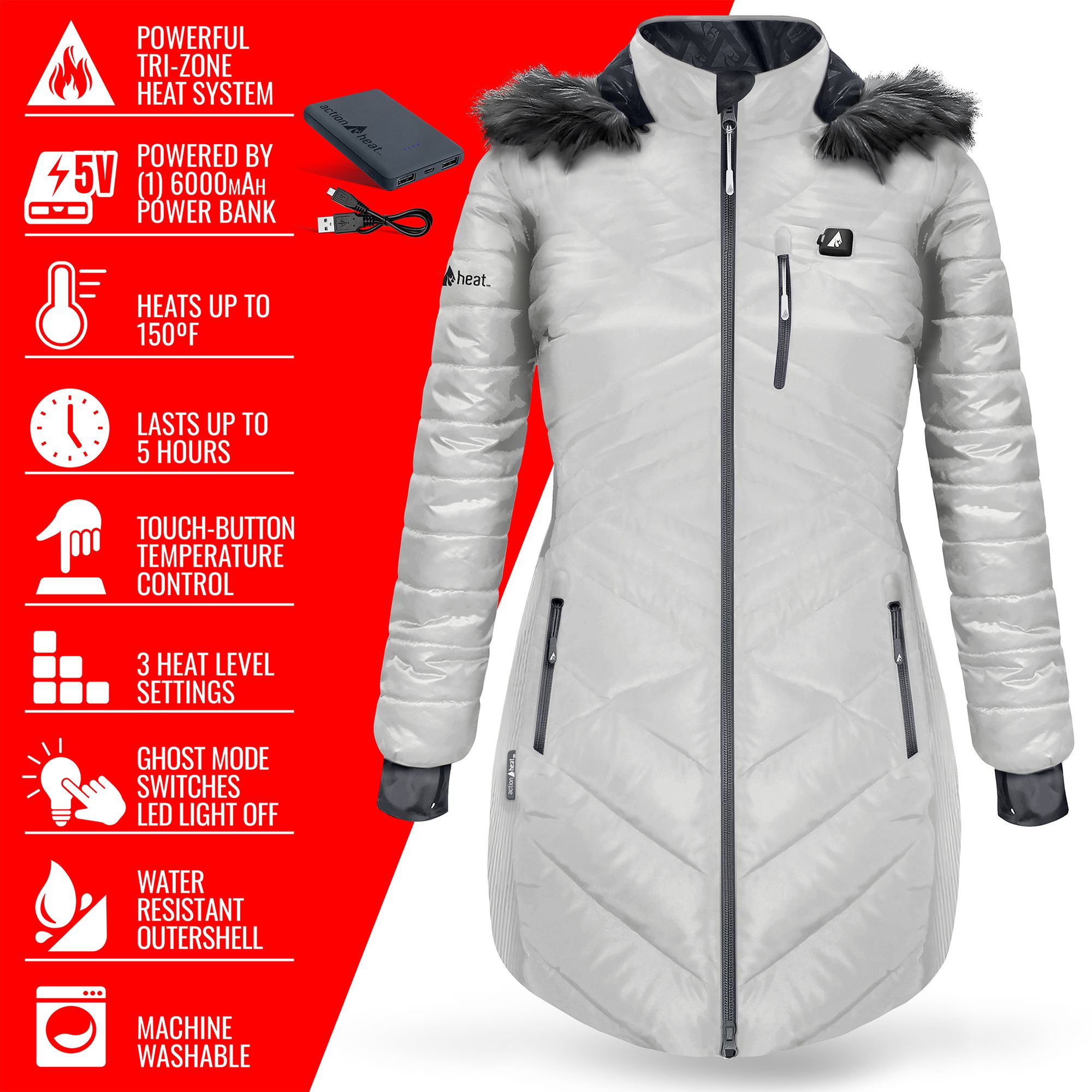 ActionHeat Women's 5V Heated Puffer Jacket product image