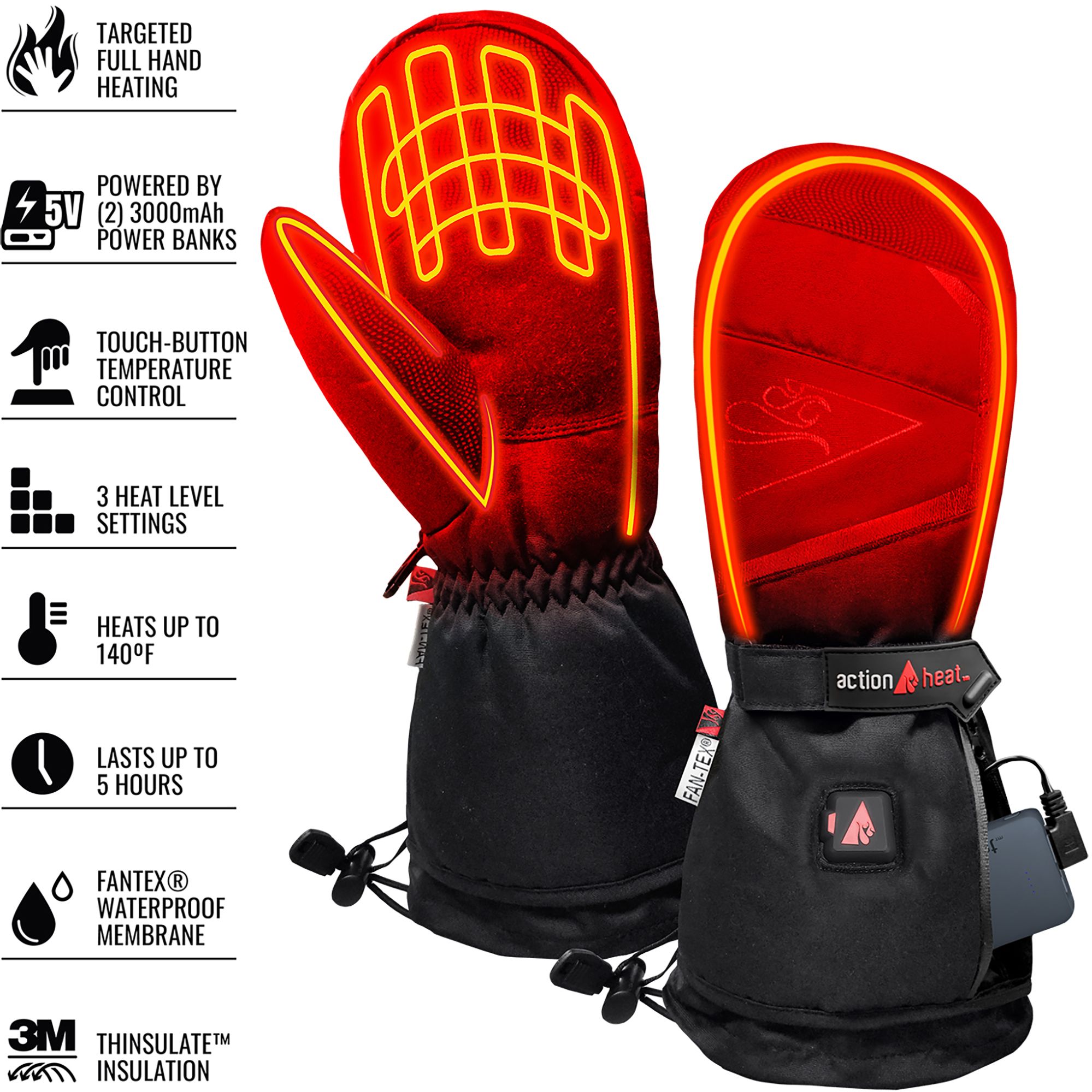 ActionHeat Men's 5V Battery Heated Mittens product image