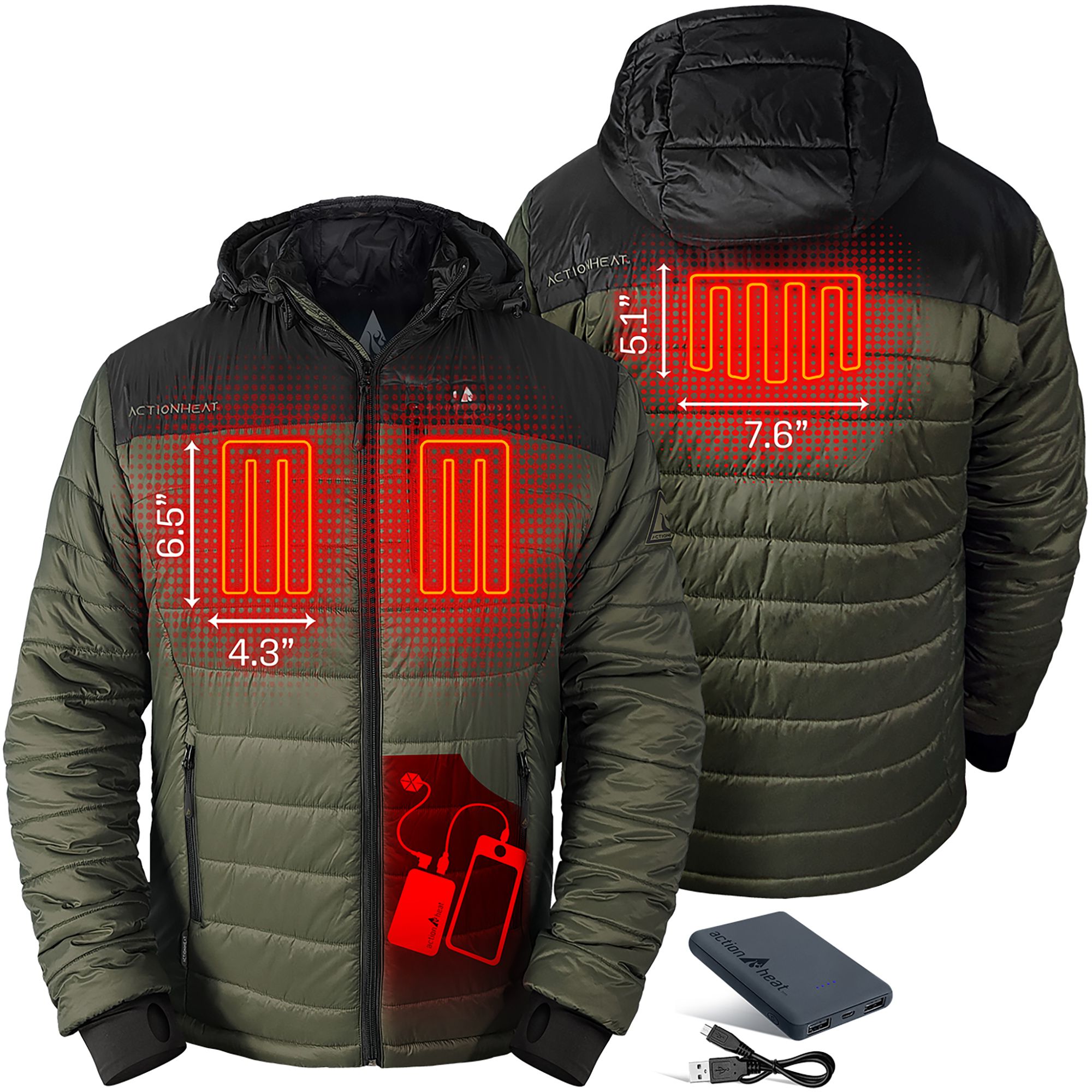 ActionHeat Men's 5V Pocono Insulated Heated Jacket