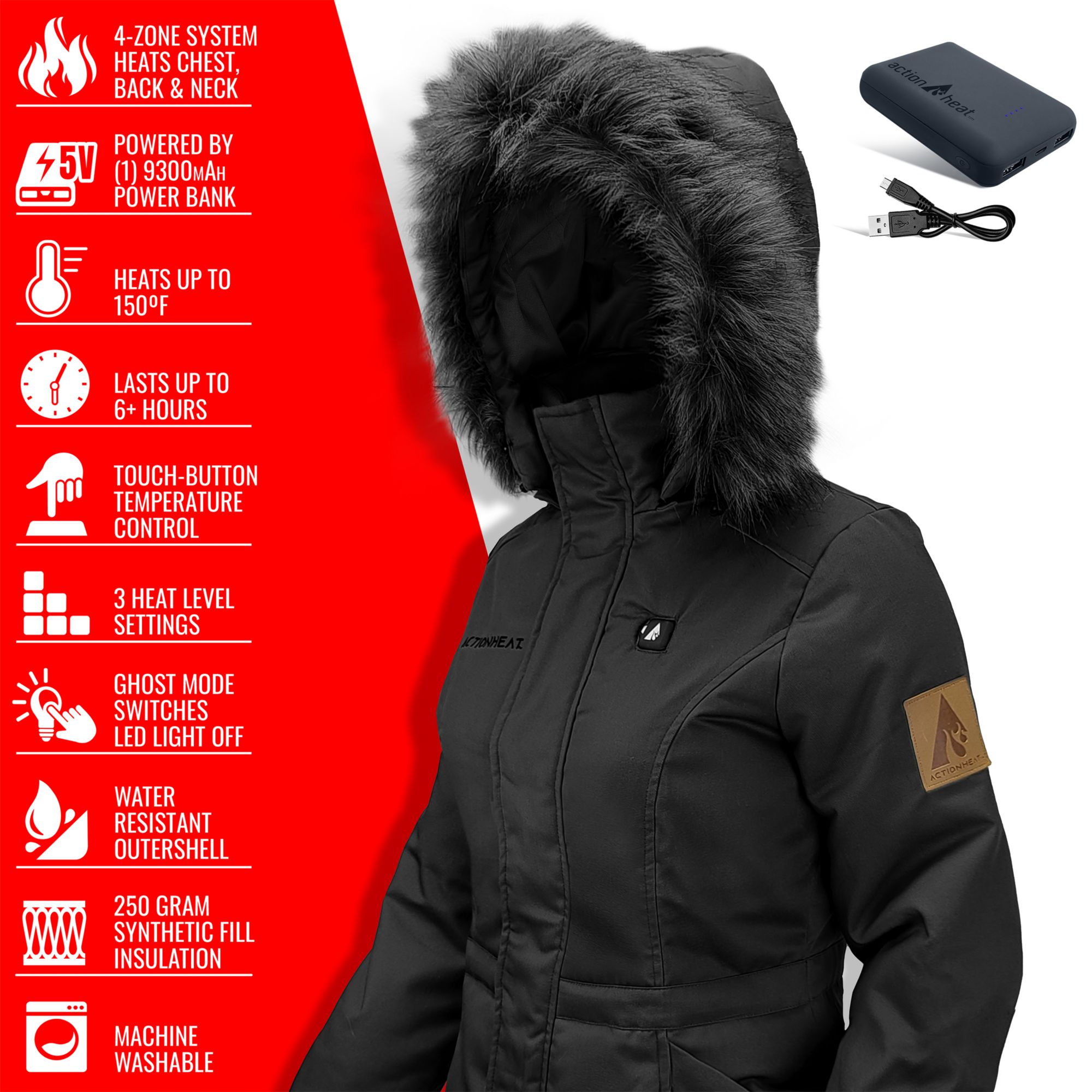 ActionHeat Women's Heated Parka Jacket product image