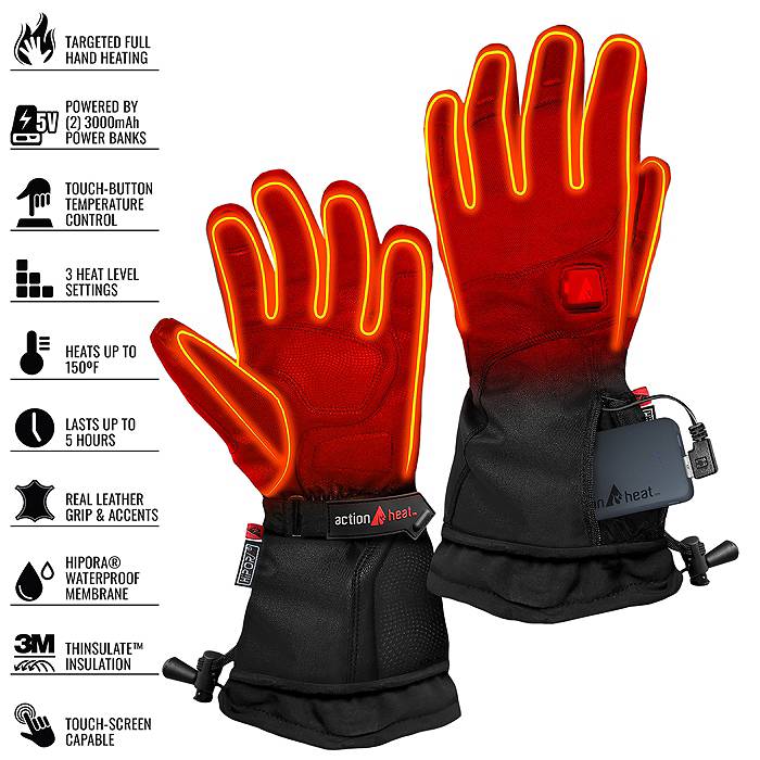 ActionHeat 7V Rugged Leather Heated Work Gloves XL 