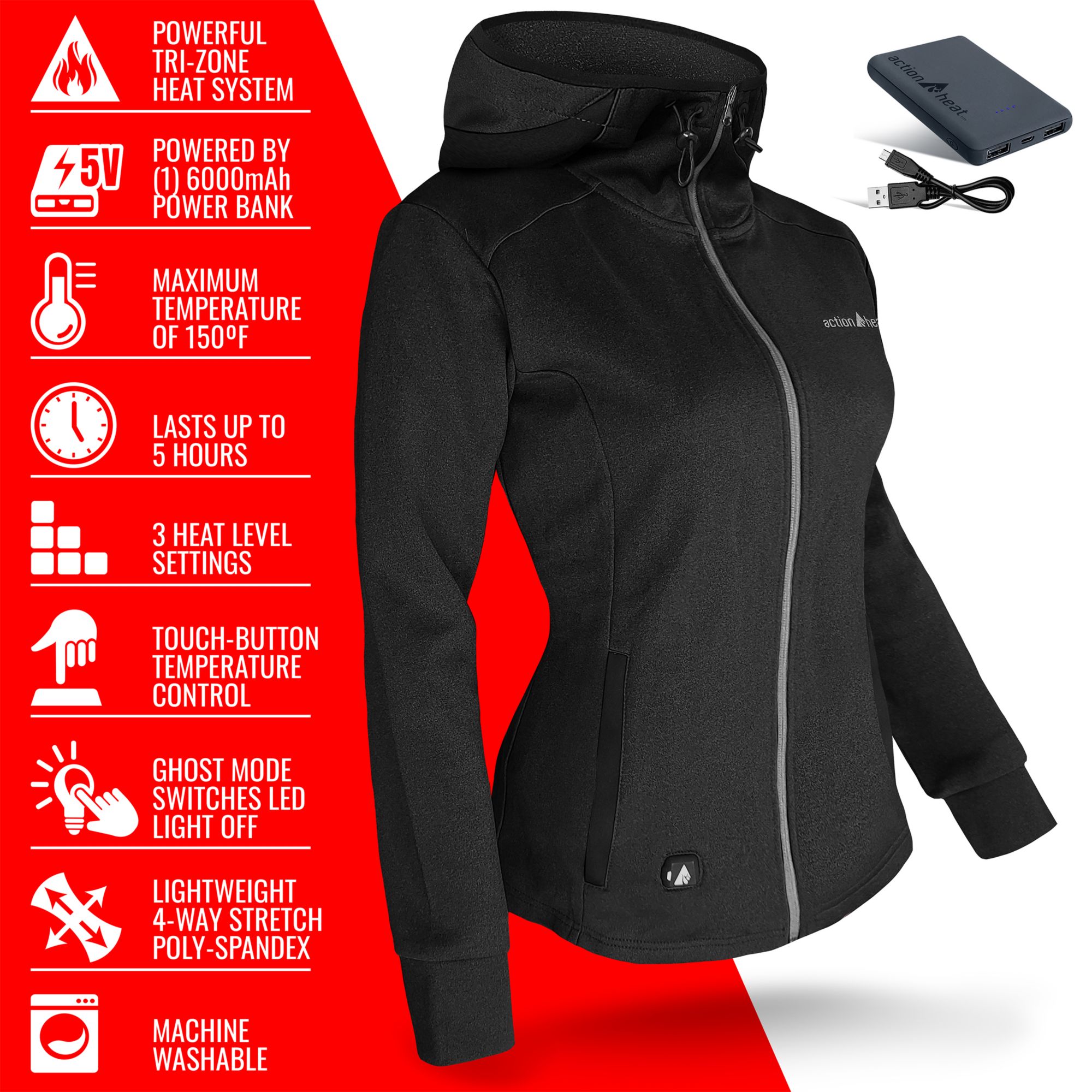 ActionHeat Women's 5V Battery Heated Hoodie product image