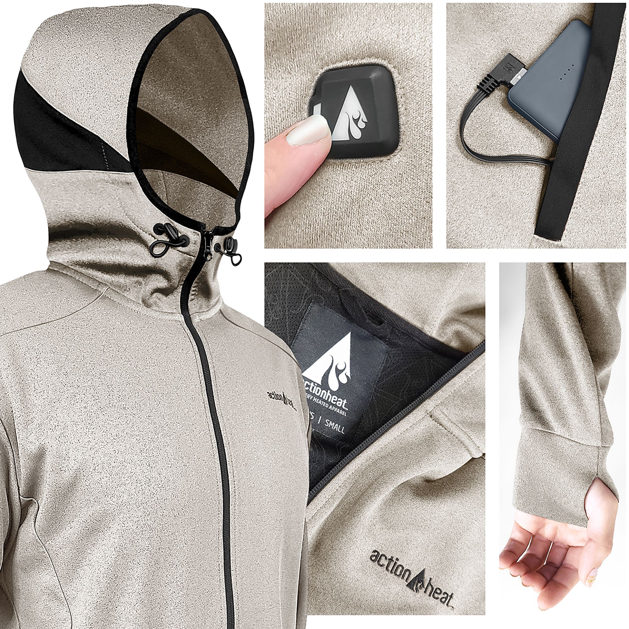 ActionHeat Men's 5V Slim Fit Battery Heated Hoodie