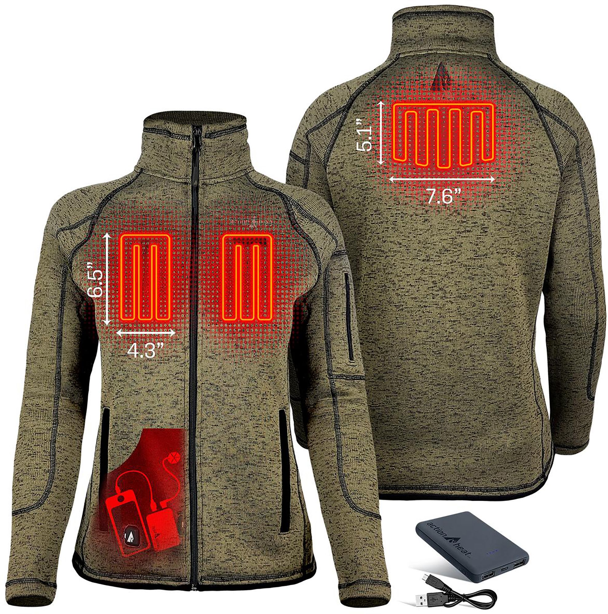ActionHeat Women's 5V Battery Heated Sweater Jacket product image
