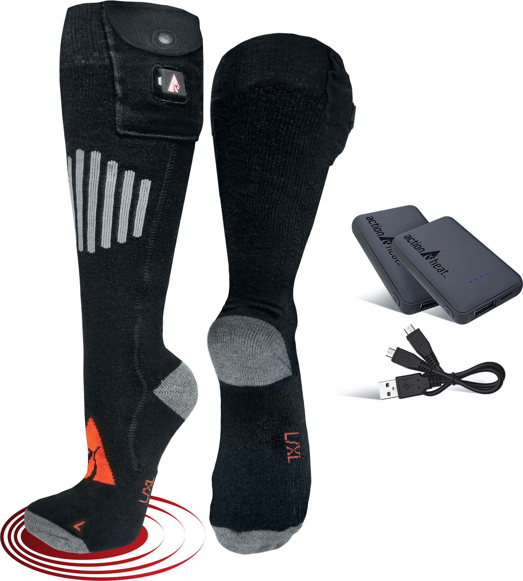 ActionHeat Adult 5V Wool Battery Heated Socks