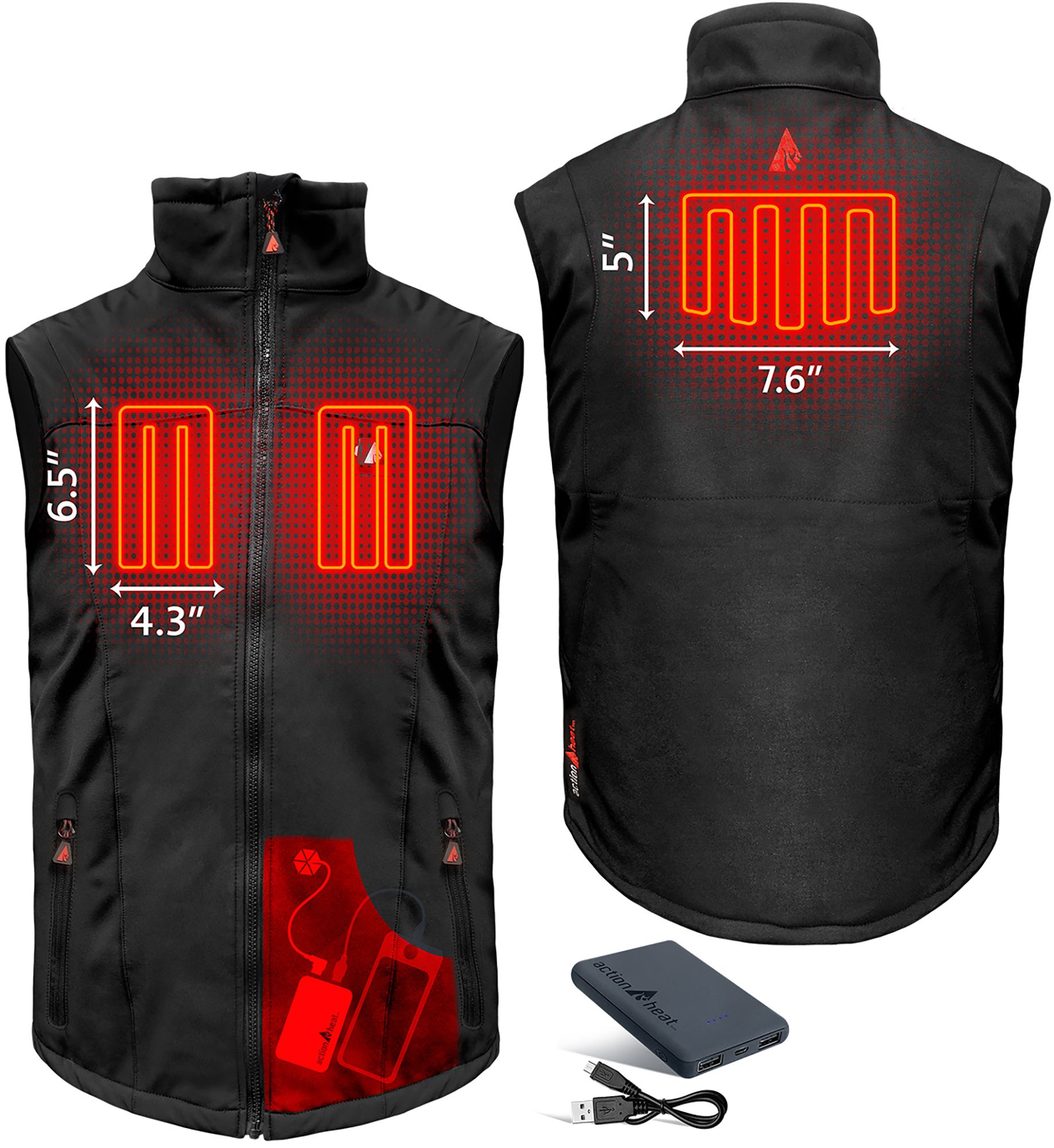ActionHeat Men's 5V Battery Heated Softshell Vest product image