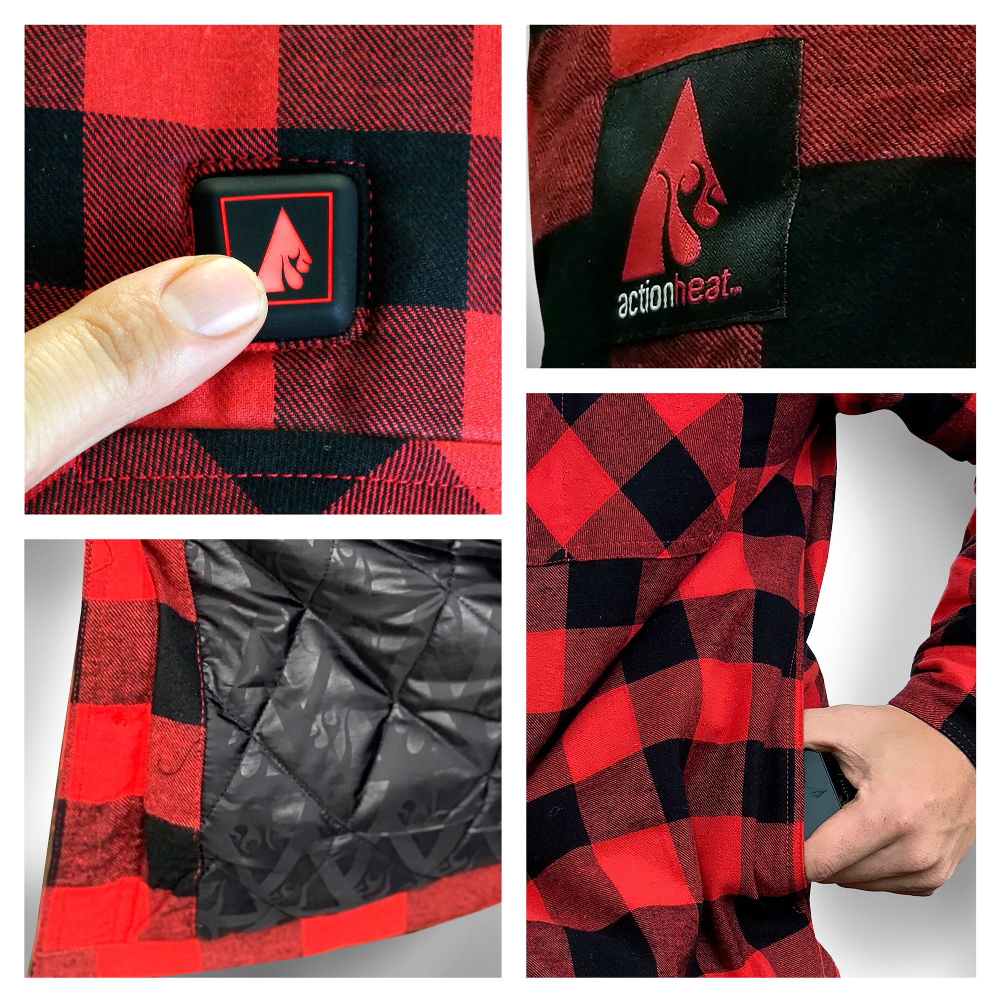 ActionHeat Men's 5V Battery Heated Flannel Work Shirt product image