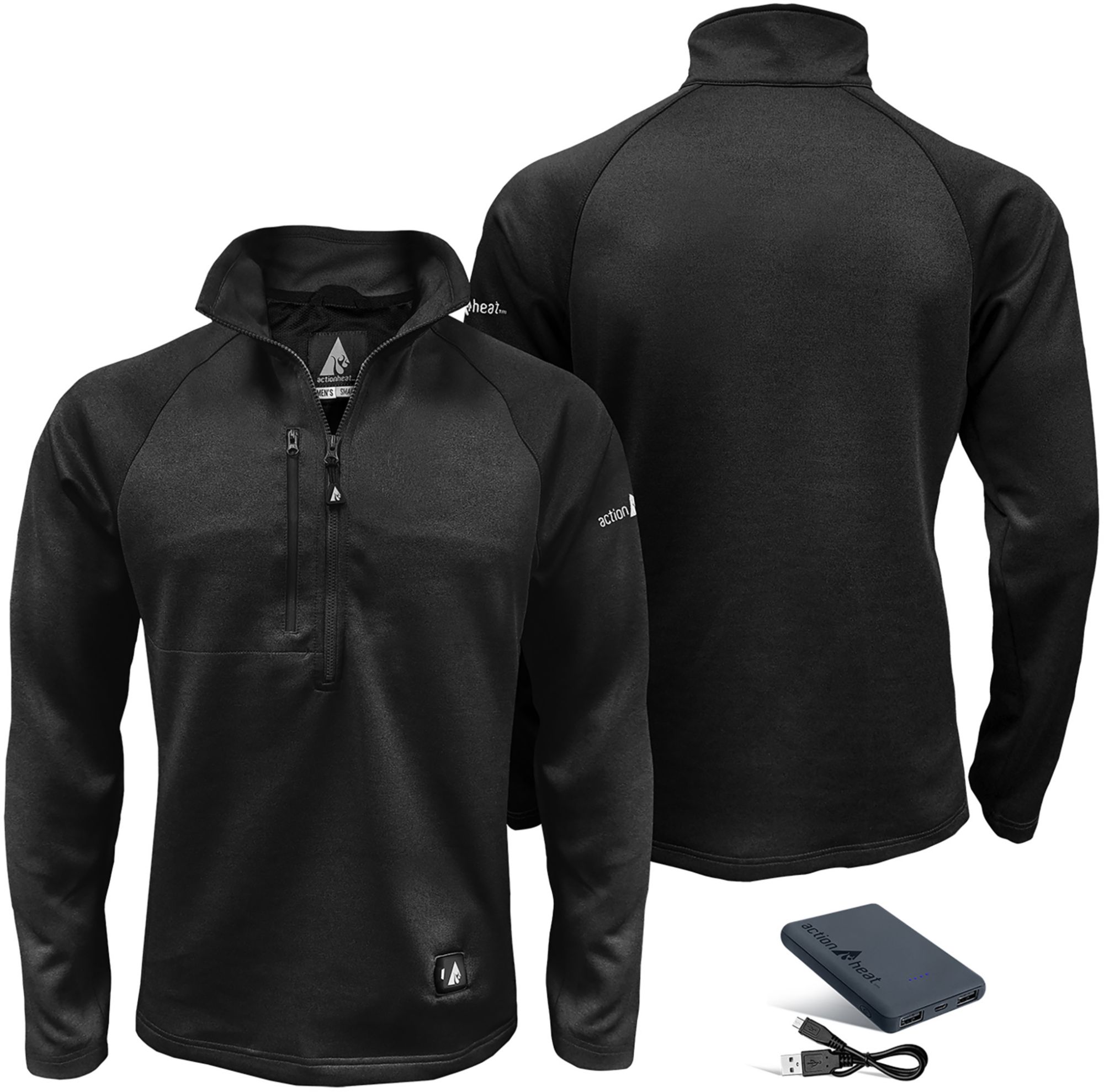 ActionHeat Mens 5V Battery Heated Half Zip Sweatshirt product image