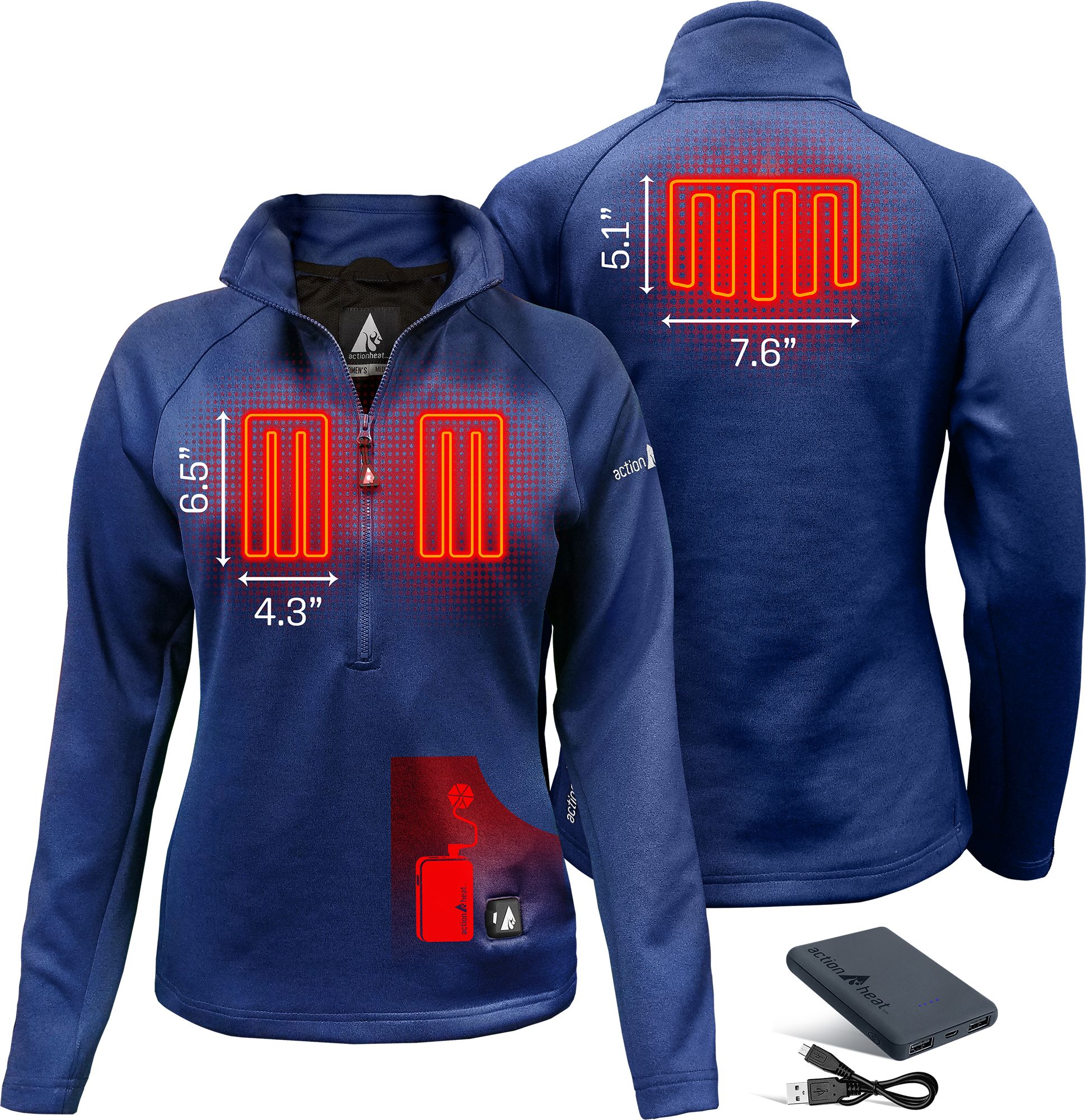 ActionHeat Women's 5V Heated ½ Zip Pullover product image