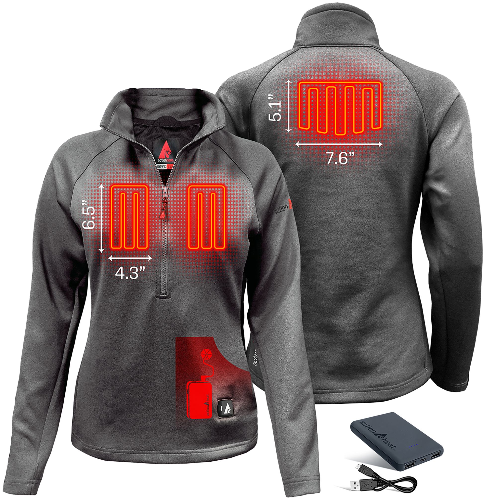 ActionHeat Women's 5V Heated ½ Zip Pullover product image