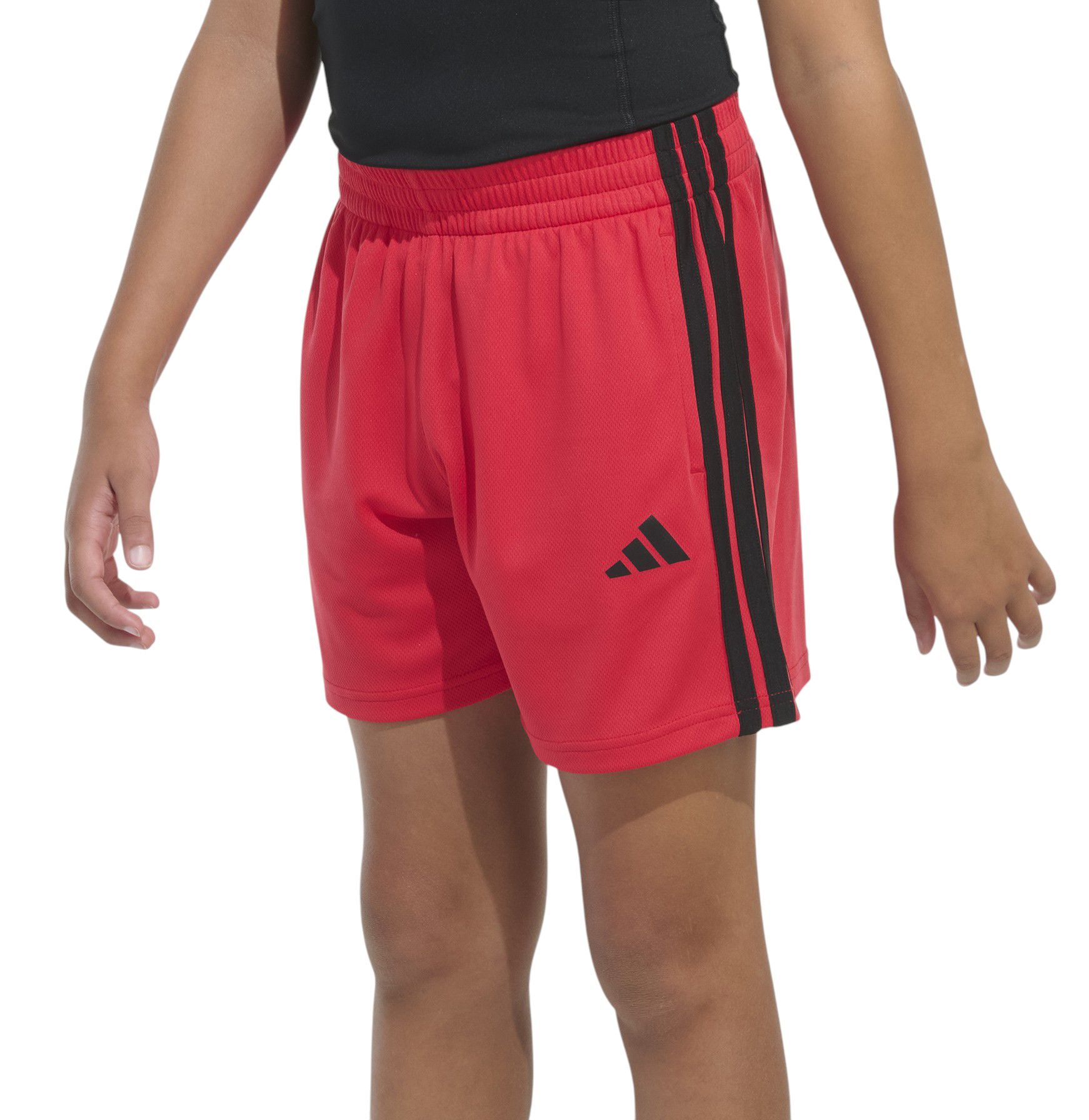 adidas Boys' 3-Stripe Essential Mid-Thigh Shorts product image