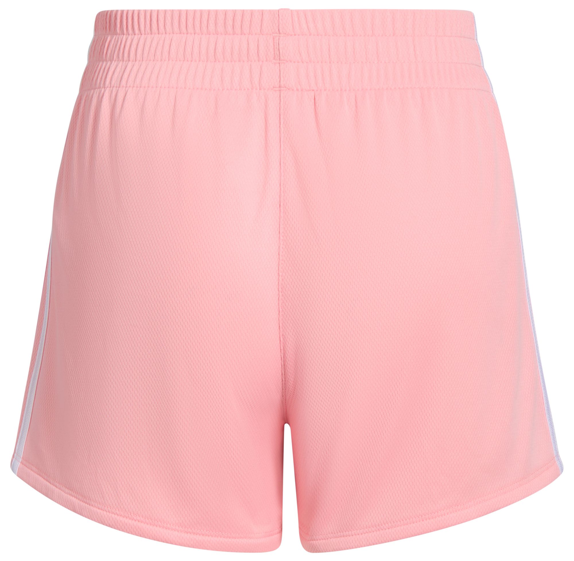 adidas Girls' Elastic Waistband 3-Stripe Pacer Mesh Shorts product image