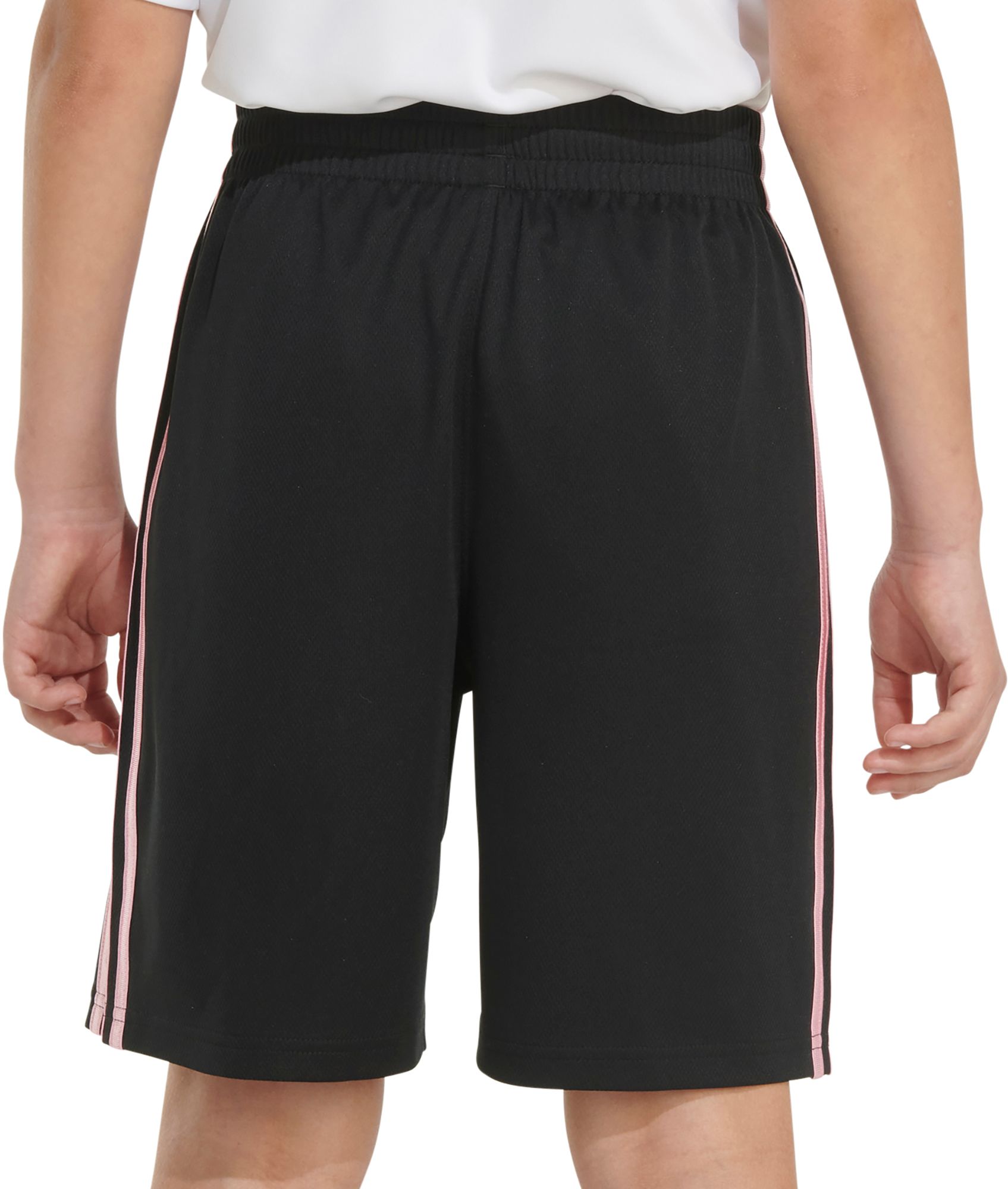 adidas Boys' Elastic Waist 3-Stripe Mesh Shorts product image