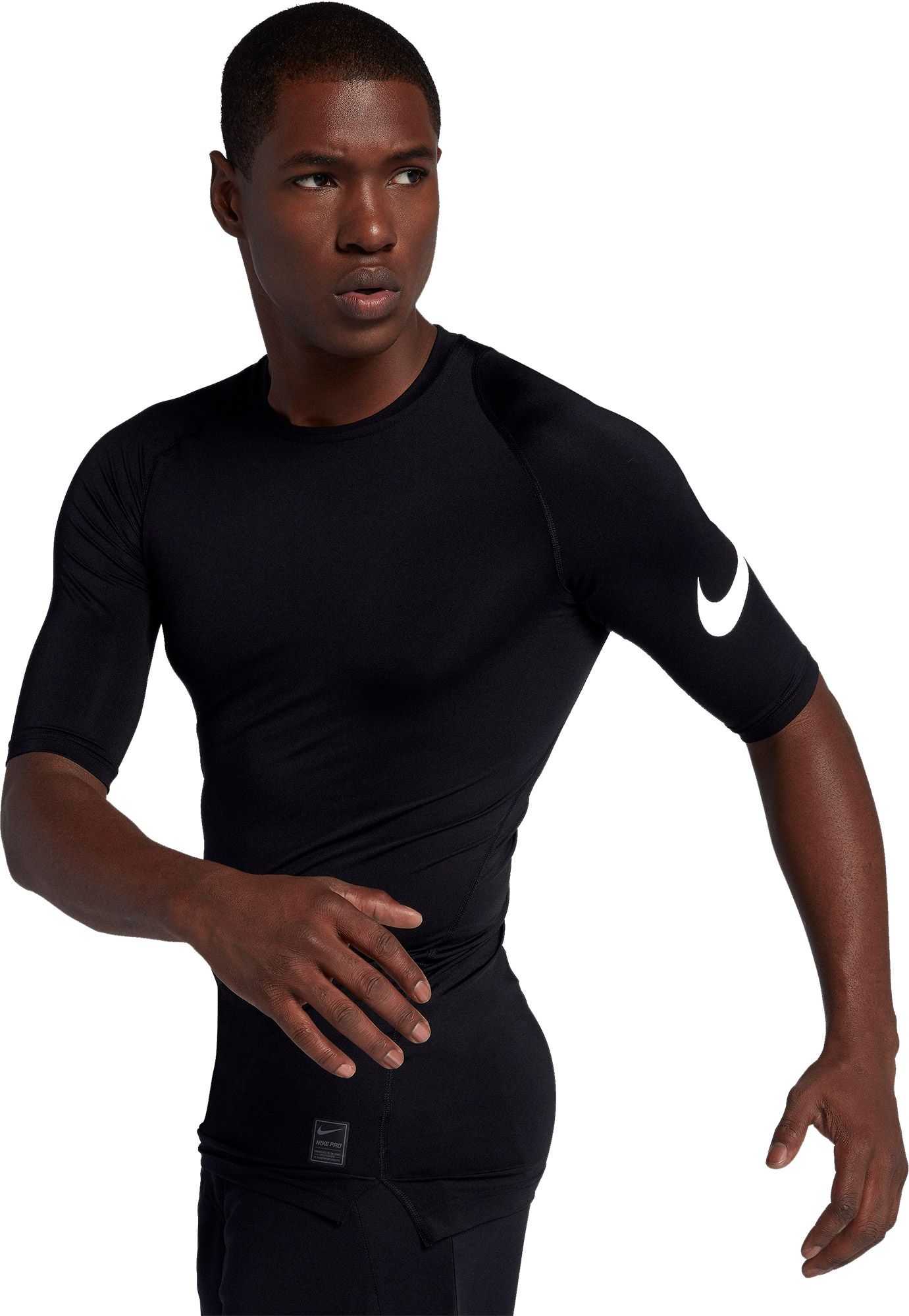 nike men's pro half sleeve compression football shirt