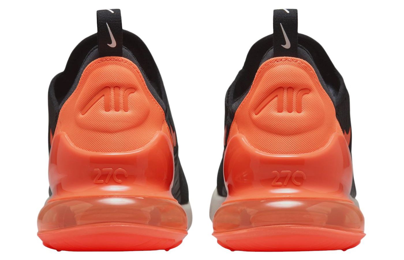 Orange and white air max 270 best sale