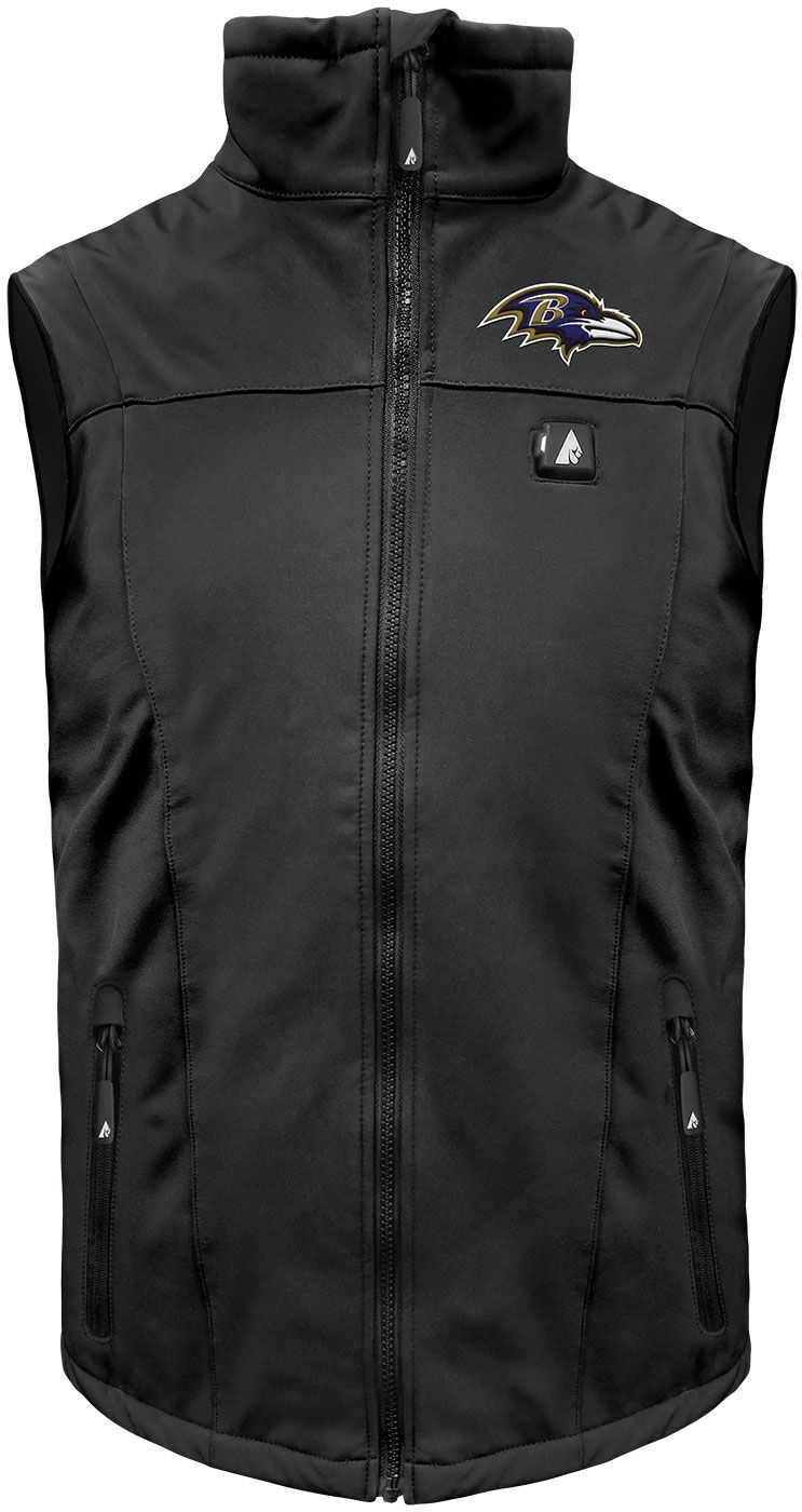 ActionHeat Men's Baltimore Ravens Black 5V Battery Heated Softshell Vest product image