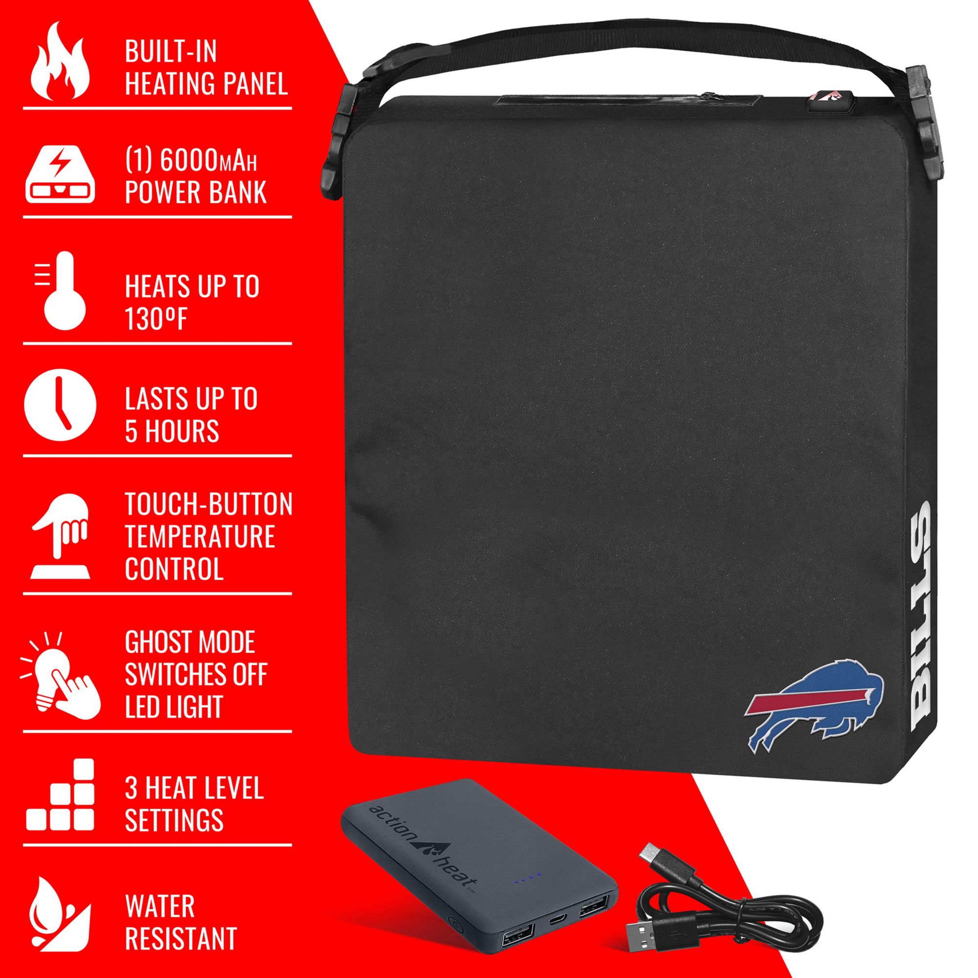 ActionHeat Buffalo Bills 5V Heated Seat Cushion product image