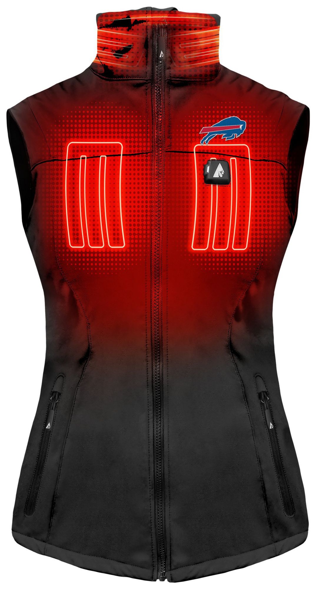 ActionHeat Women's Buffalo Bills Black 5V Battery Heated Softshell Vest product image