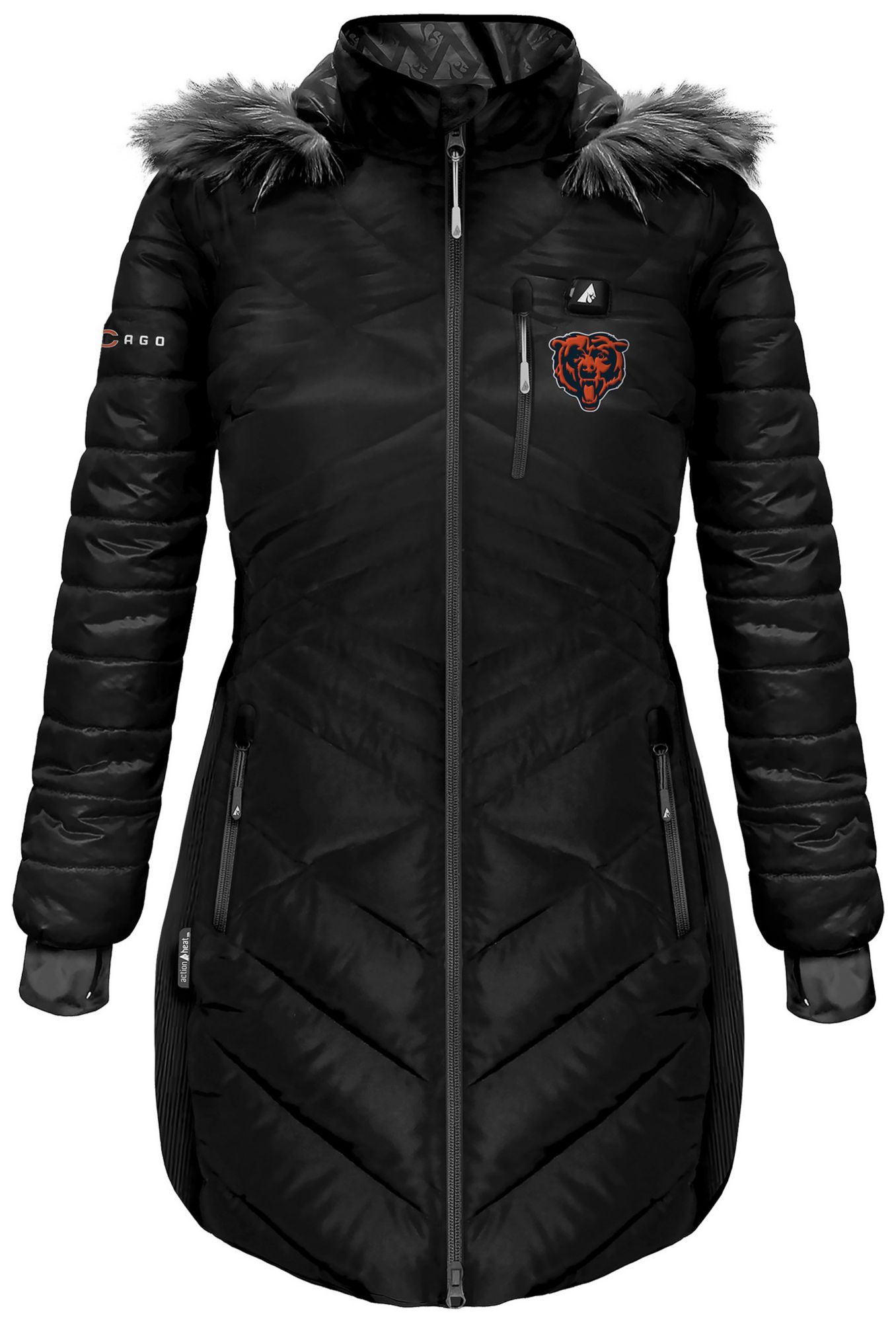 ActionHeat Women's Chicago Bears Black 5V Battery Heated Puffer Jacket product image