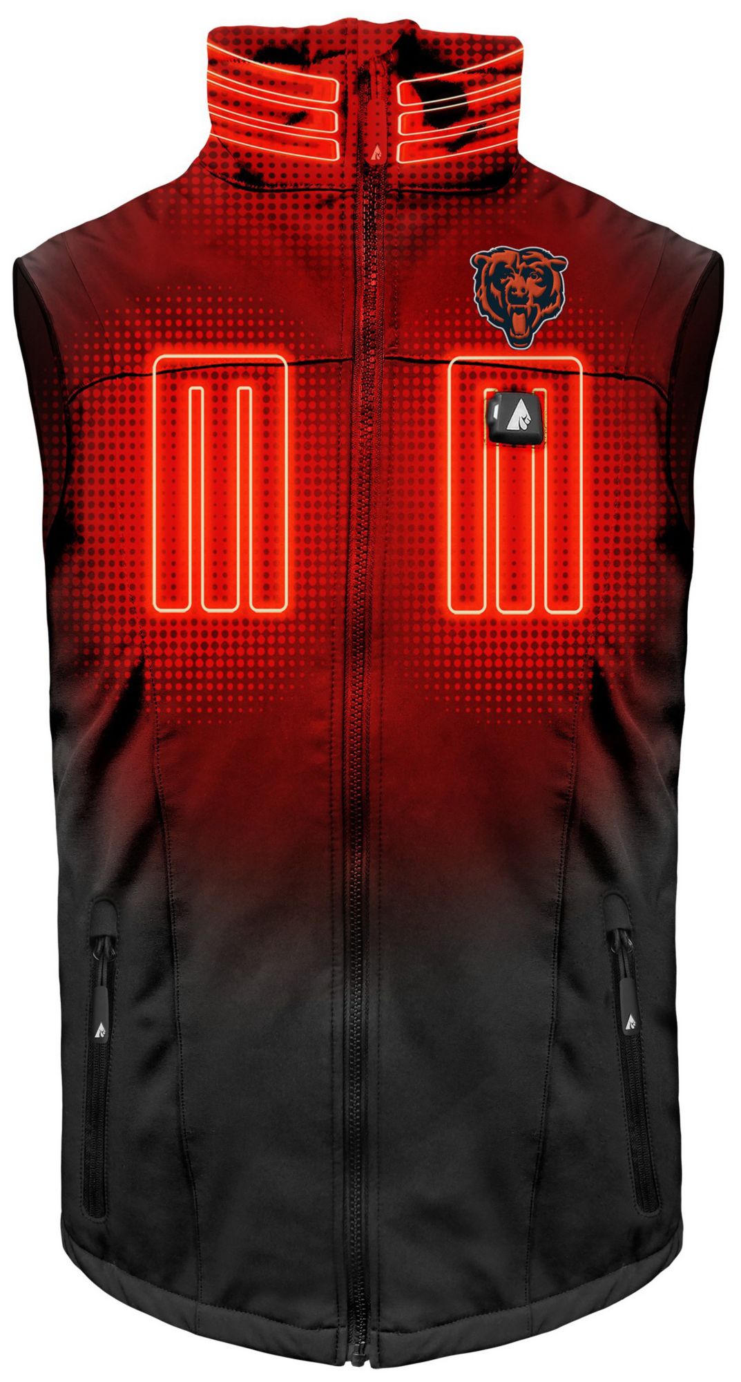 ActionHeat Men's Chicago Bears Black 5V Battery Heated Softshell Vest product image