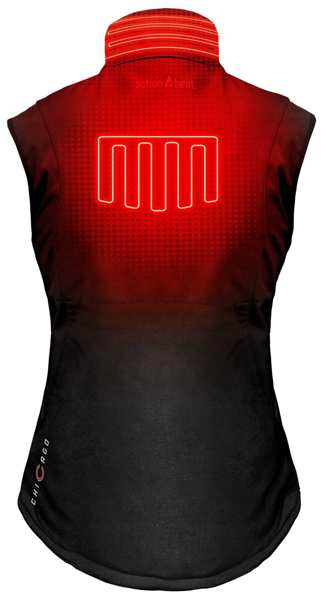 ActionHeat Women's Chicago Bears Black 5V Battery Heated Softshell Vest product image