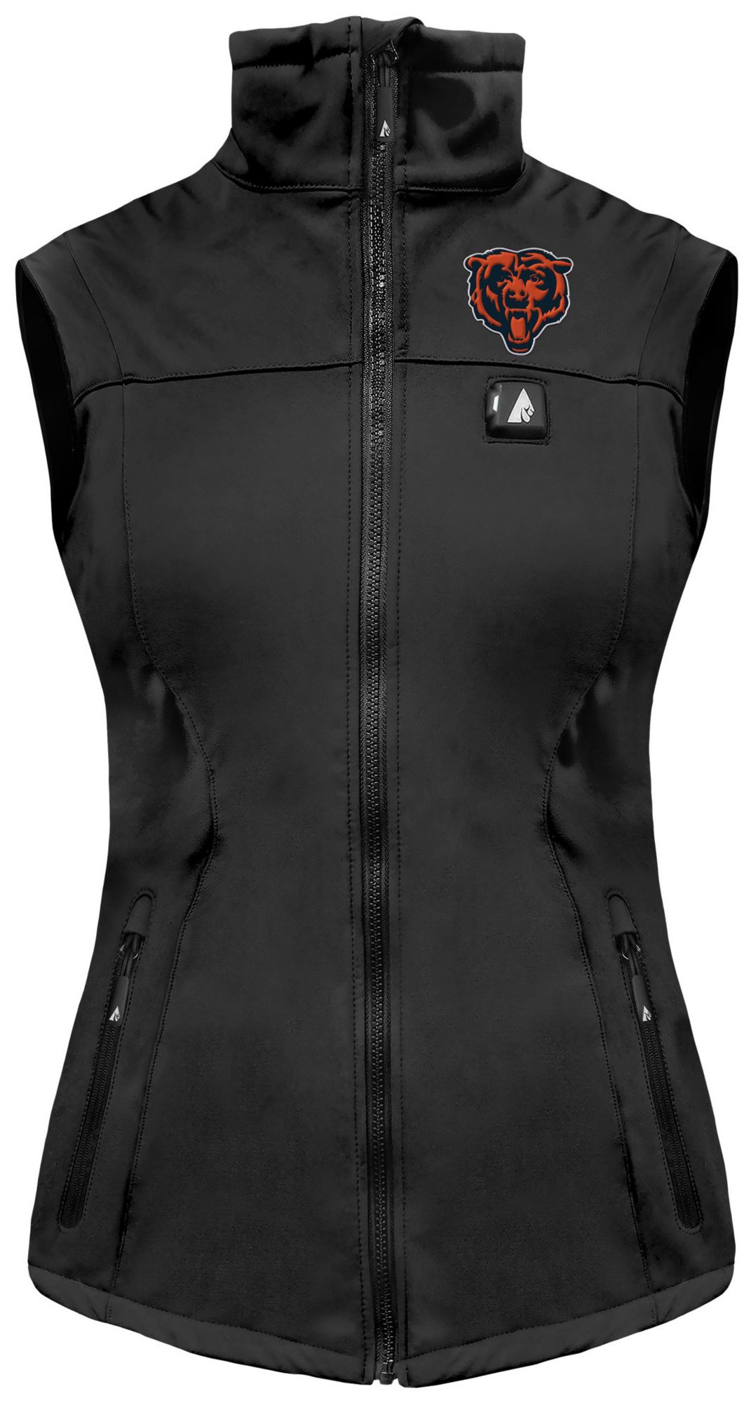 ActionHeat Women's Chicago Bears Black 5V Battery Heated Softshell Vest product image