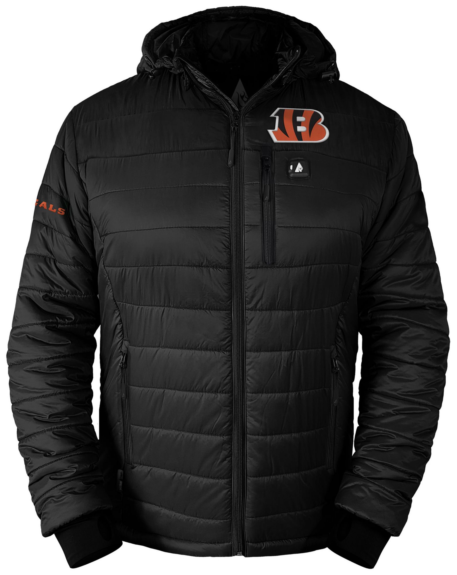 ActionHeat Men's Cincinnati Bengals Black 5V Battery Heated Puffer Jacket product image
