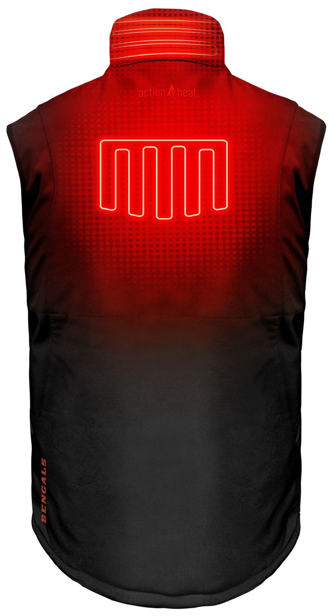 ActionHeat Men's Cincinnati Bengals Black 5V Battery Heated Softshell Vest product image