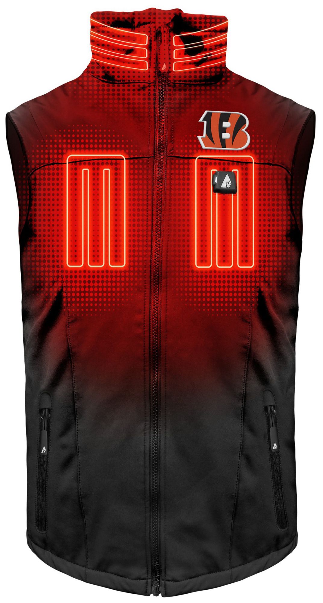ActionHeat Men's Cincinnati Bengals Black 5V Battery Heated Softshell Vest product image
