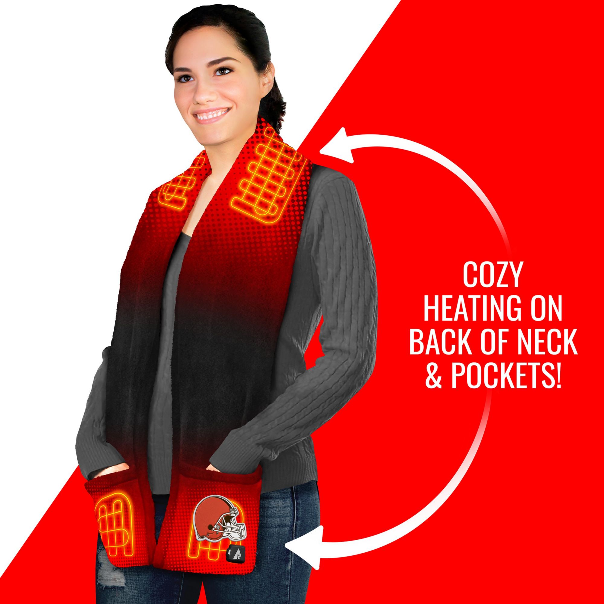 ActionHeat Cleveland Browns 5V Battery Heated Scarf product image