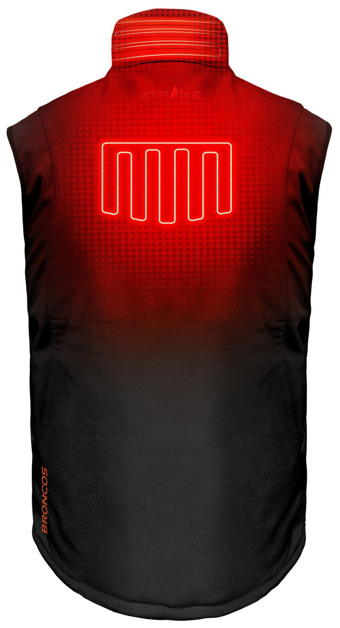 ActionHeat Men's Denver Broncos Black 5V Battery Heated Softshell Vest product image