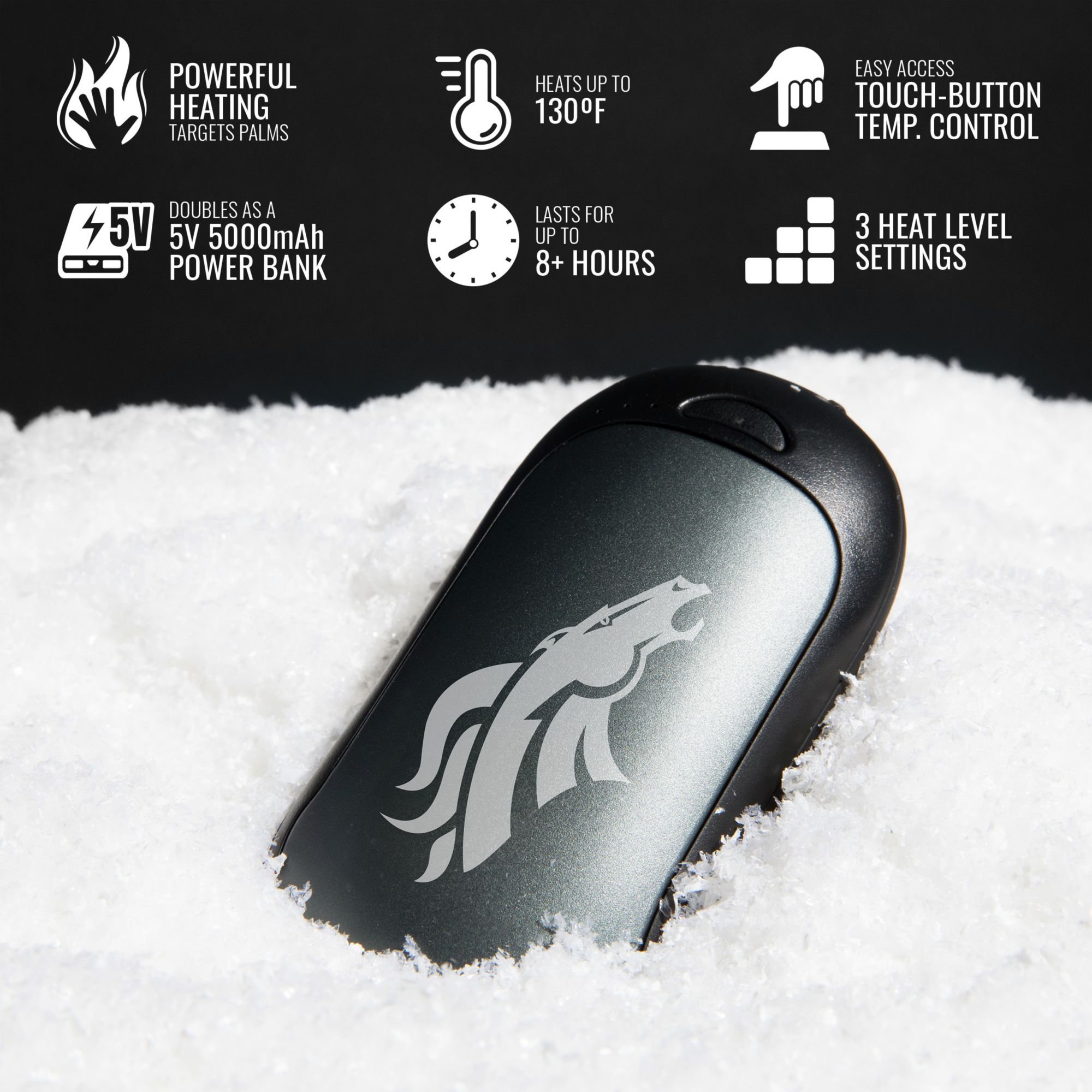 ActionHeat Denver Broncos Rechargeable Hand Warmer - Single product image
