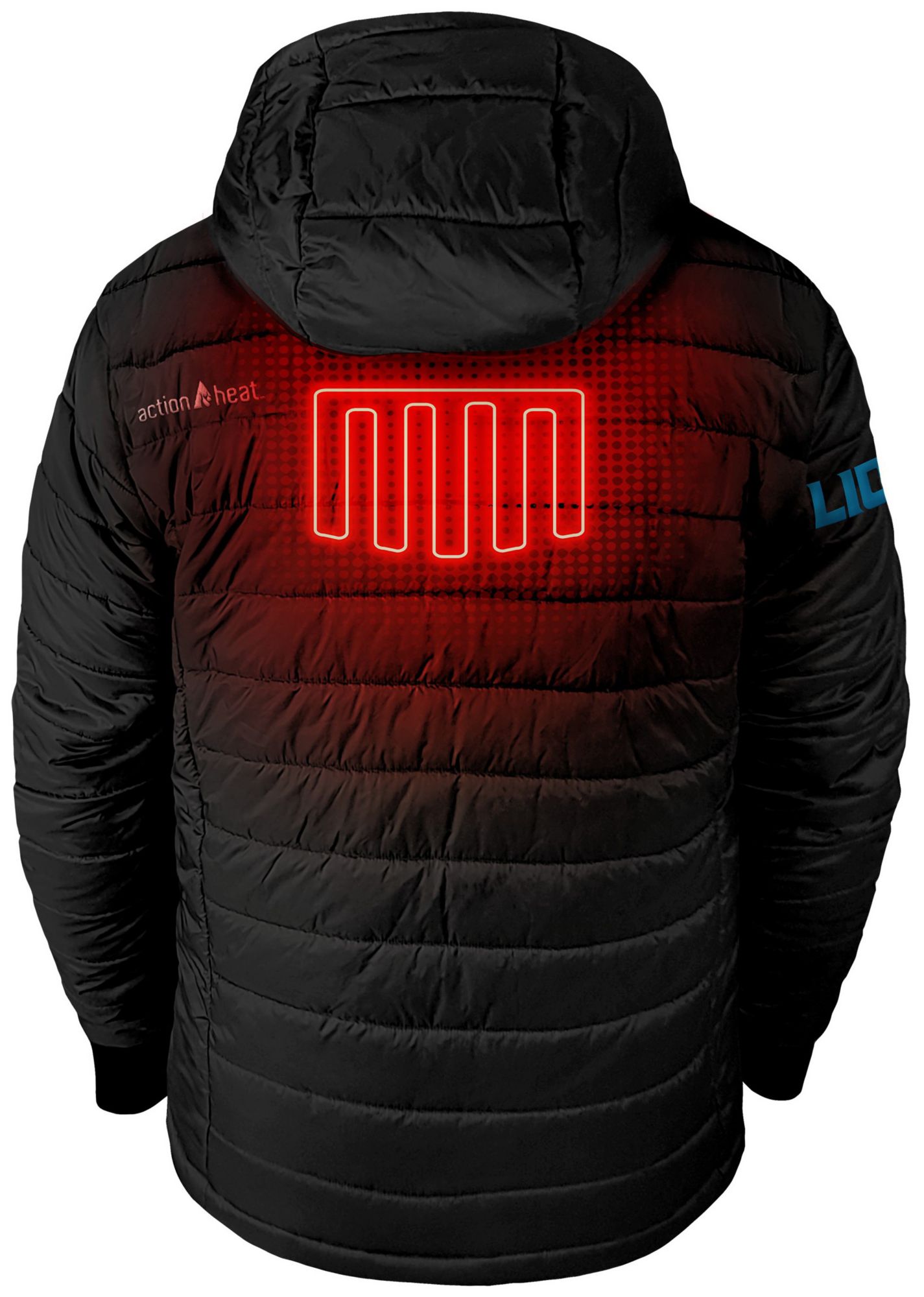 ActionHeat Men's Detroit Lions Black 5V Battery Heated Puffer Jacket product image