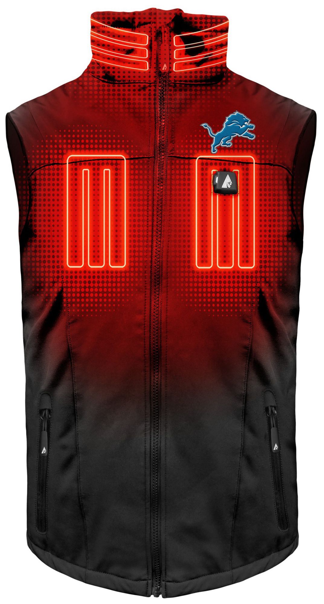 ActionHeat Men's Detroit Lions Black 5V Battery Heated Softshell Vest product image