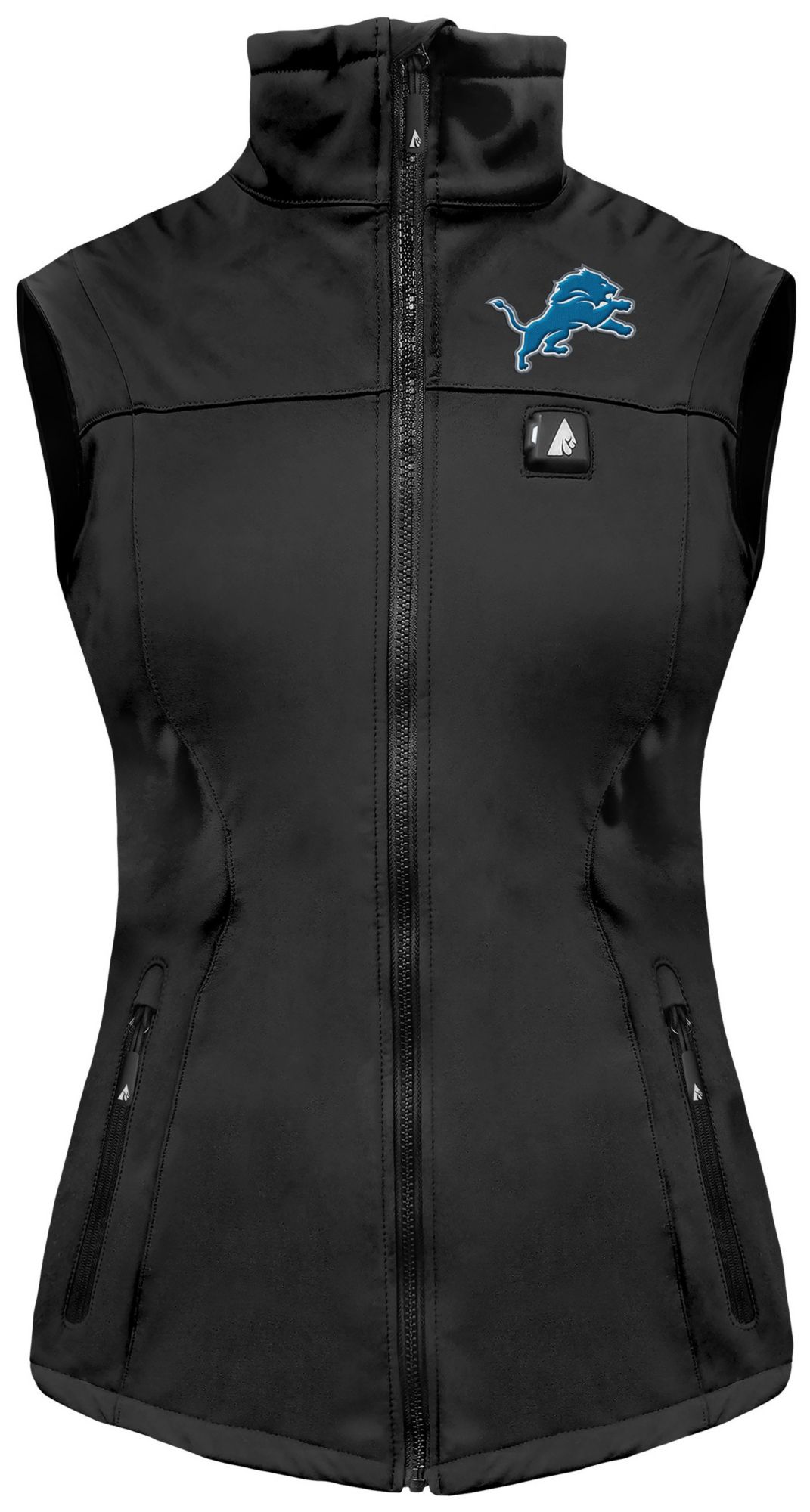 ActionHeat Women's Detroit Lions Black 5V Battery Heated Softshell Vest product image