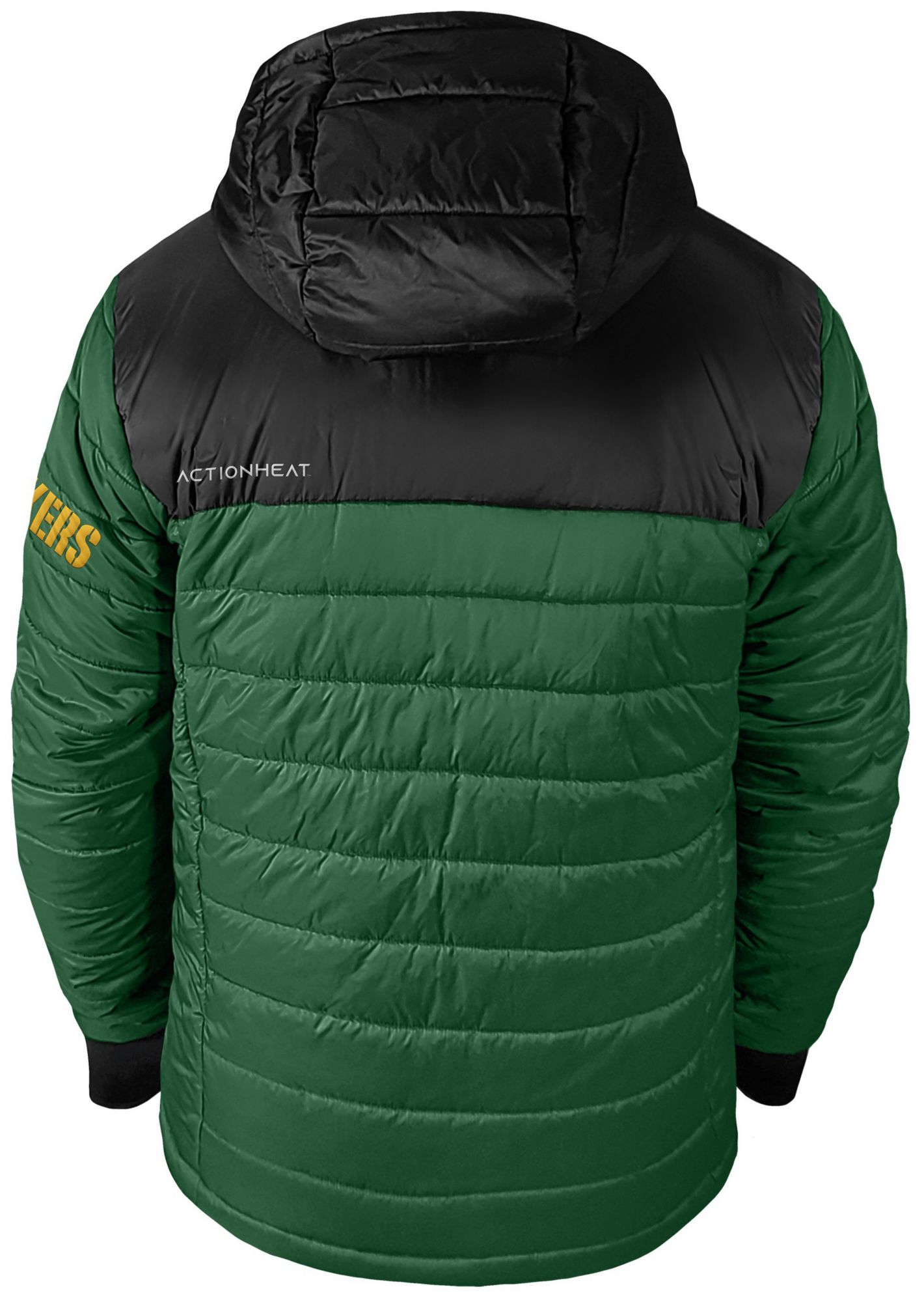ActionHeat Men's Green Bay Packers Green 5V Battery Heated Puffer Jacket product image