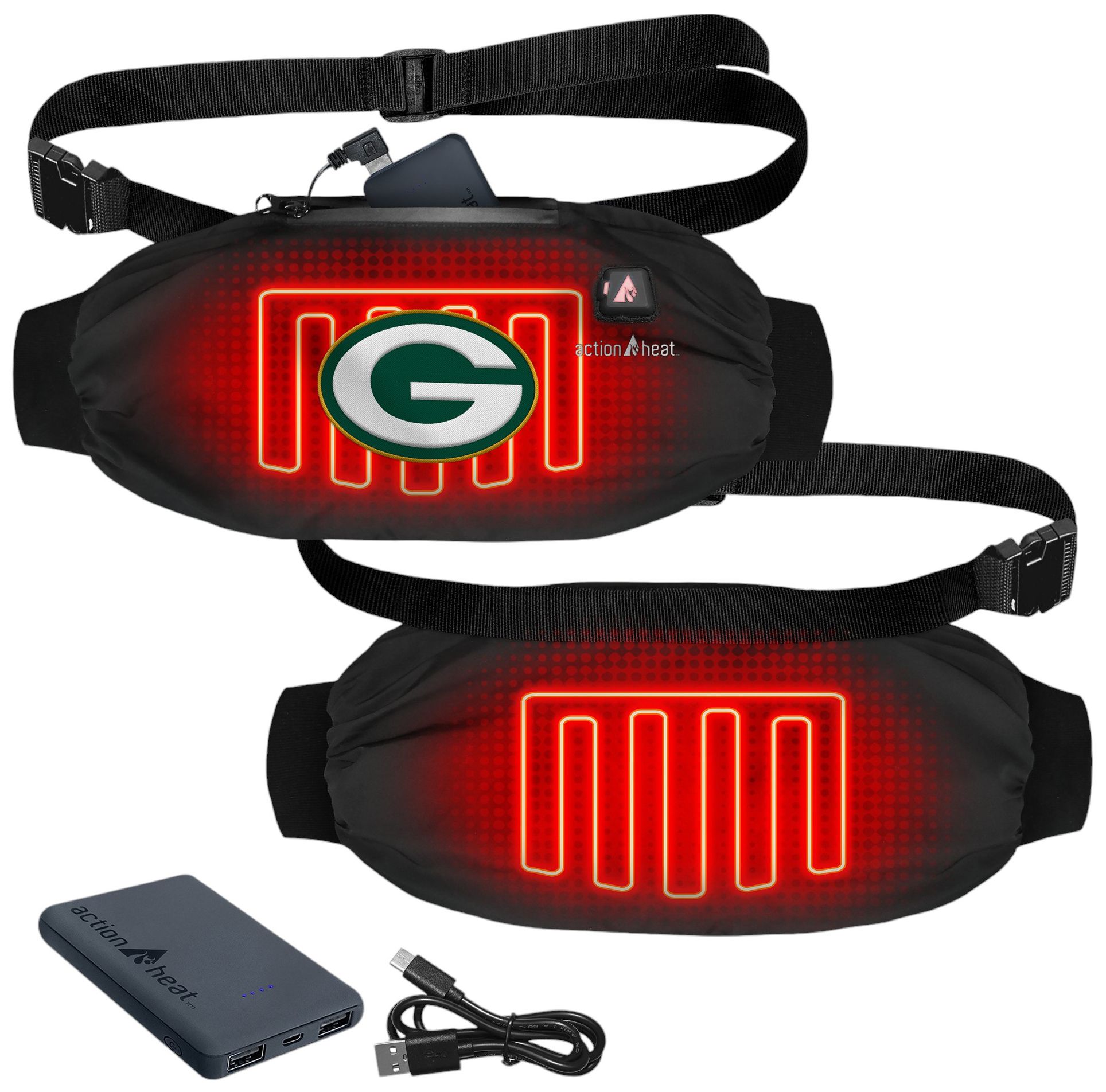 ActionHeat Green Bay Packers 5V Battery Heated Hand Muff Warmer product image