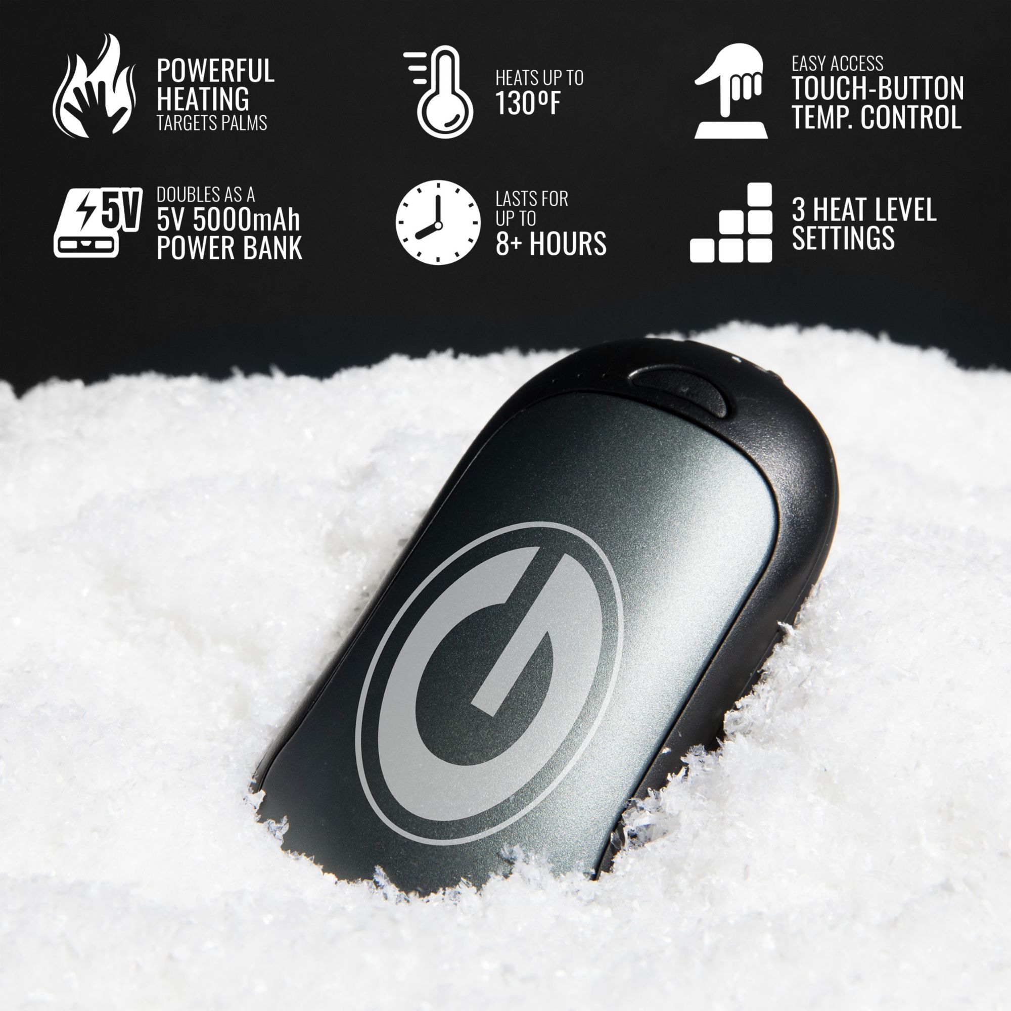 ActionHeat Green Bay Packers Rechargeable Hand Warmer - Single product image