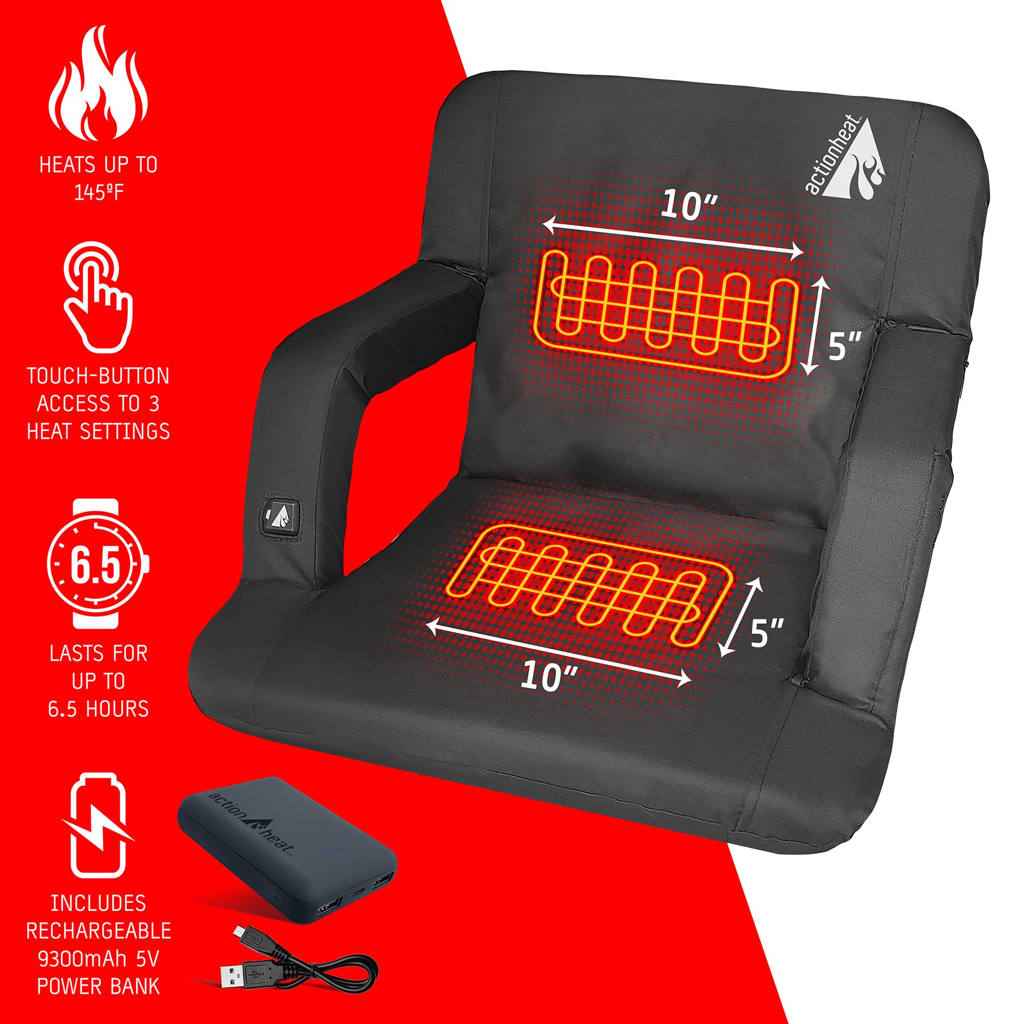 ActionHeat 5V Heated Folding Bleacher Seat product image
