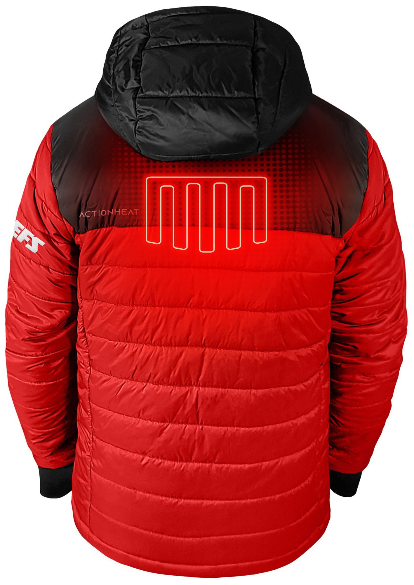 ActionHeat Men's Kansas City Chiefs Red 5V Battery Heated Puffer Jacket product image
